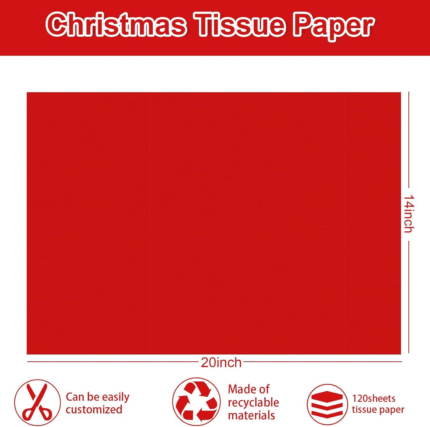 imageWhaline 120 Sheet Gradient Green Tissue Paper Assorted Green Gift Wrapping Paper 15 x 20 Inch Gift Wrap Tissue Paper Art Paper Crafts for DIY Gift Wrapping Birthday Easter Wedding Baby Showe 3 ColorsChristmas Color