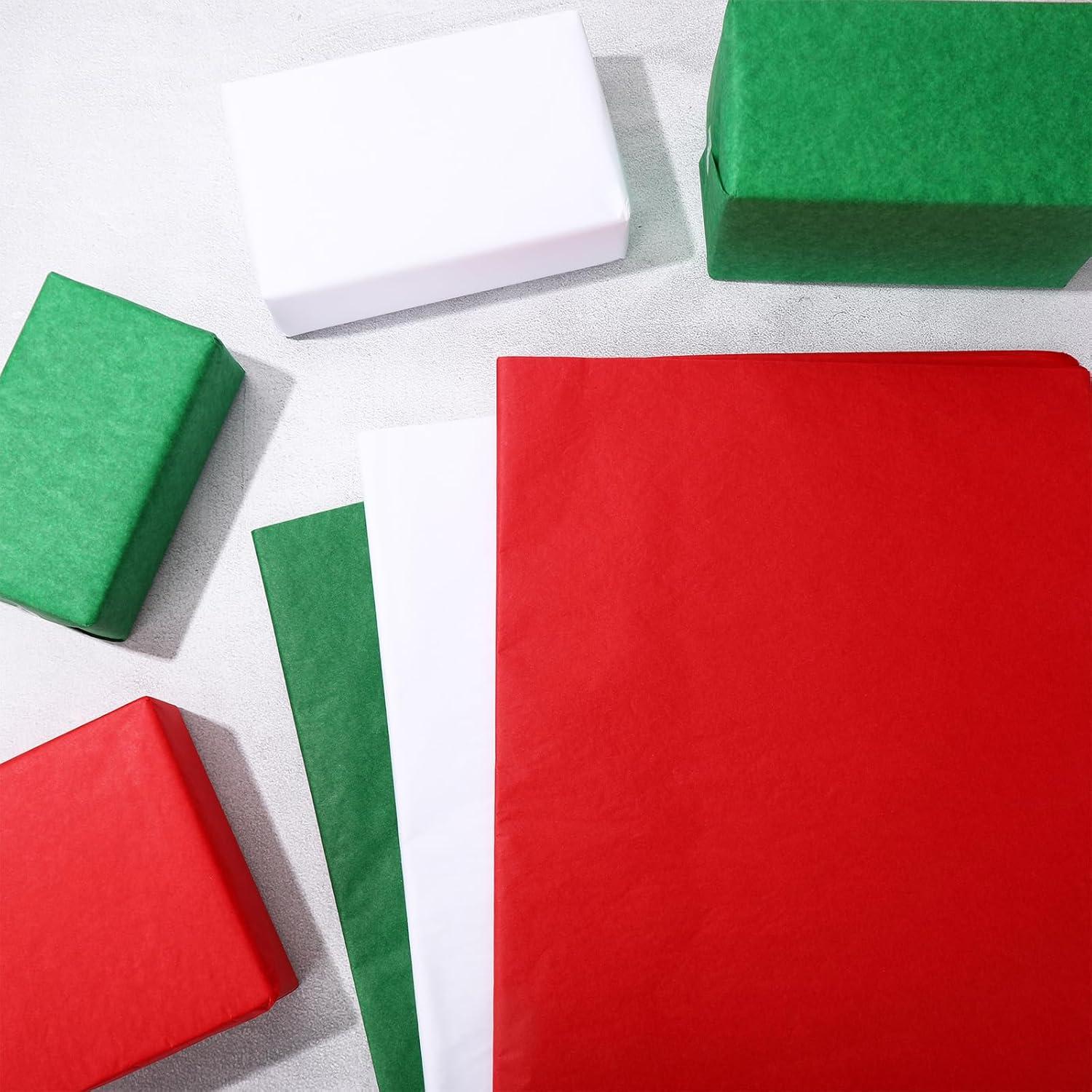 imageWhaline 120 Sheet Gradient Green Tissue Paper Assorted Green Gift Wrapping Paper 15 x 20 Inch Gift Wrap Tissue Paper Art Paper Crafts for DIY Gift Wrapping Birthday Easter Wedding Baby Showe 3 ColorsChristmas Color