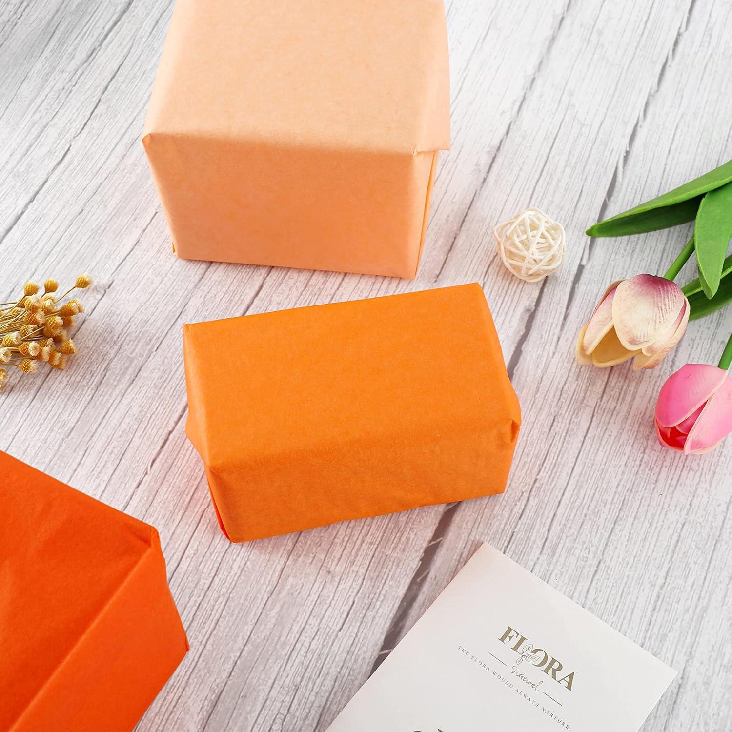 imageWhaline 120 Sheet Gradient Green Tissue Paper Assorted Green Gift Wrapping Paper 15 x 20 Inch Gift Wrap Tissue Paper Art Paper Crafts for DIY Gift Wrapping Birthday Easter Wedding Baby Showe 3 ColorsOrange Series