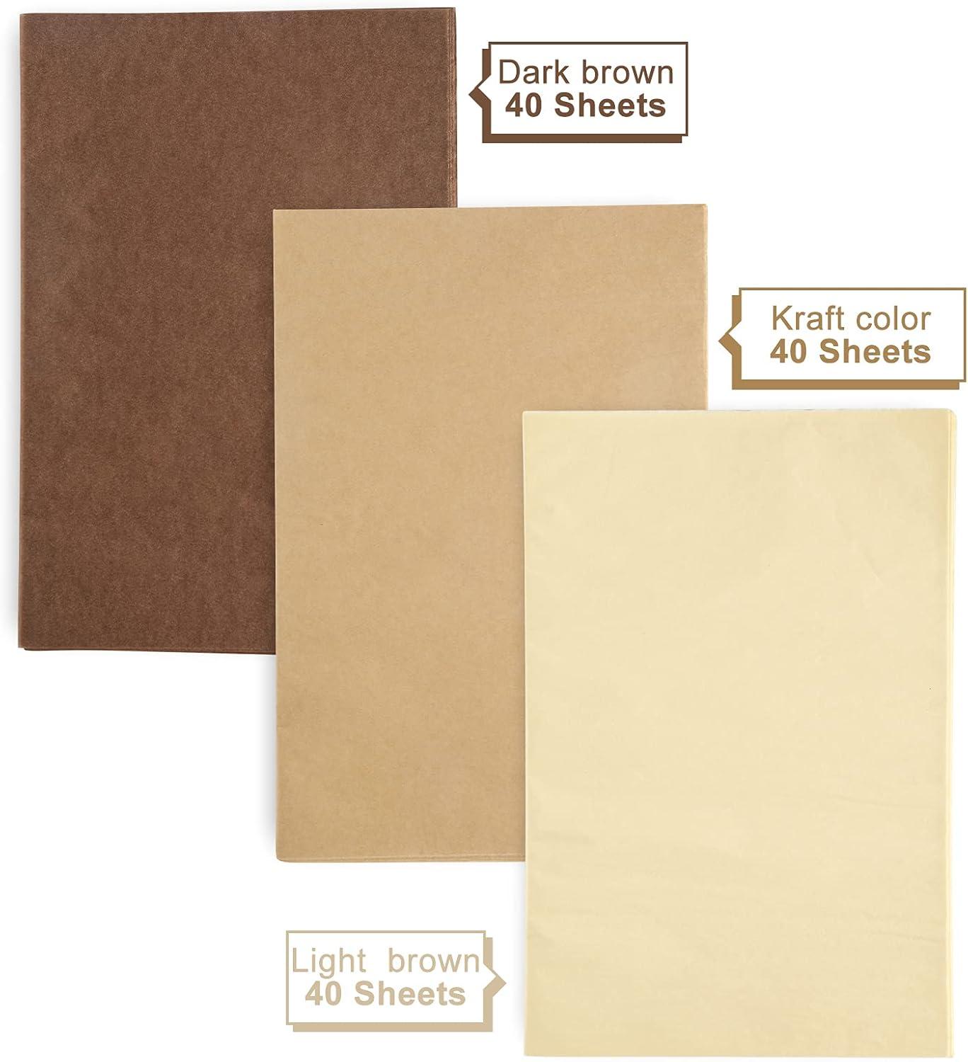 imageWhaline 120 Sheet Gradient Green Tissue Paper Assorted Green Gift Wrapping Paper 15 x 20 Inch Gift Wrap Tissue Paper Art Paper Crafts for DIY Gift Wrapping Birthday Easter Wedding Baby Showe 3 ColorsBrown Series