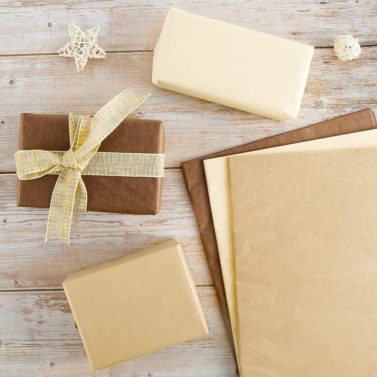 imageWhaline 120 Sheet Gradient Green Tissue Paper Assorted Green Gift Wrapping Paper 15 x 20 Inch Gift Wrap Tissue Paper Art Paper Crafts for DIY Gift Wrapping Birthday Easter Wedding Baby Showe 3 ColorsBrown Series