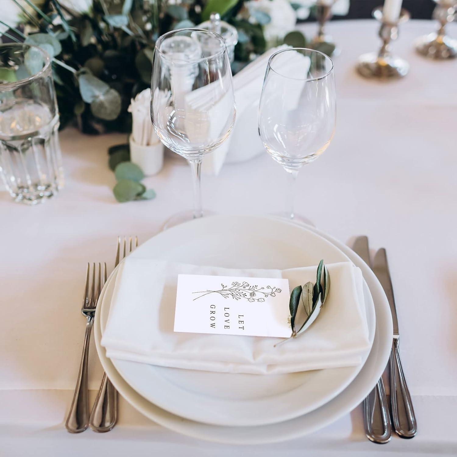 imageWhaline 200 Pack Wedding Favor Packets Let Love Grow SelfAdhesive White Envelope Minimalist Storage Packets for Wedding Garden Office Gift Party Supplies 35 x 24 Inch