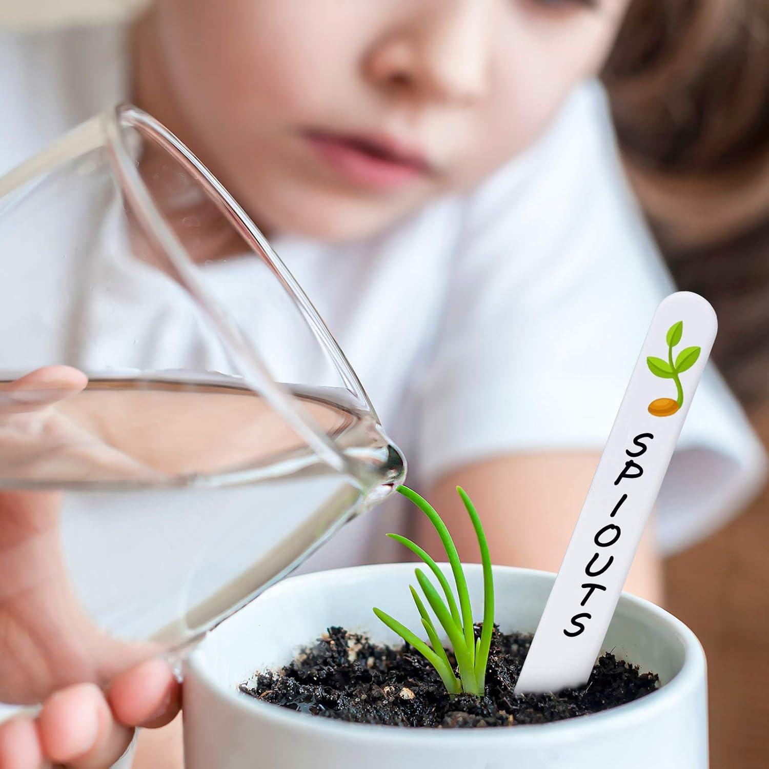 imageWhaline 200Pcs Thick Plastic Plant Label with Hole White Waterproof Garden Stake Tags with 2 Marker Pen and A Roll of Twine6 Inch5 Inch