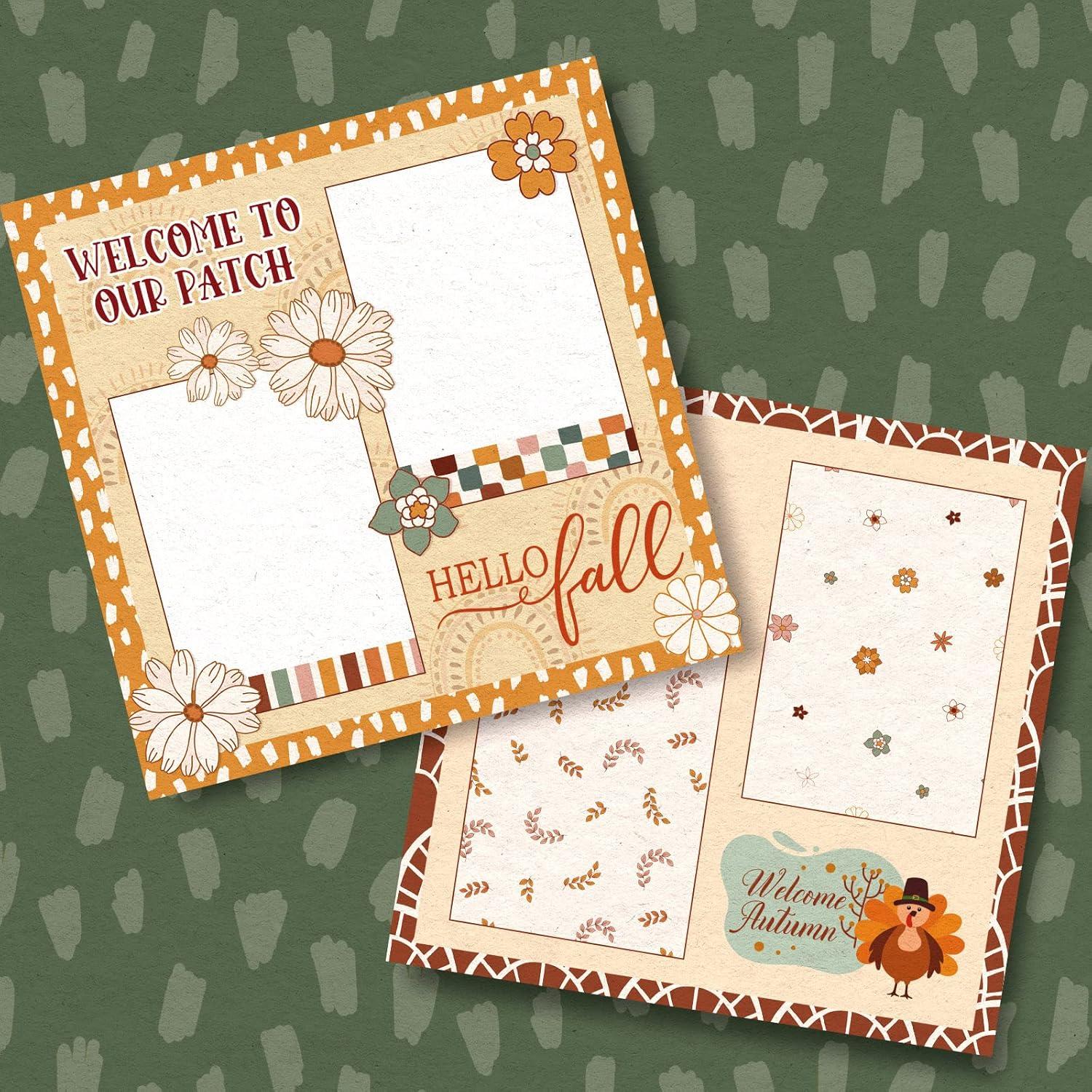 imageWhaline 24Pcs Floral Pattern Paper 30x30cm Retro Boho Rainbow DoubleSided Scrapbook Paper Hippie Groovy Craft Papers Folded Flat for DIY Background Card Making Photo Album Junk Journal Decoration