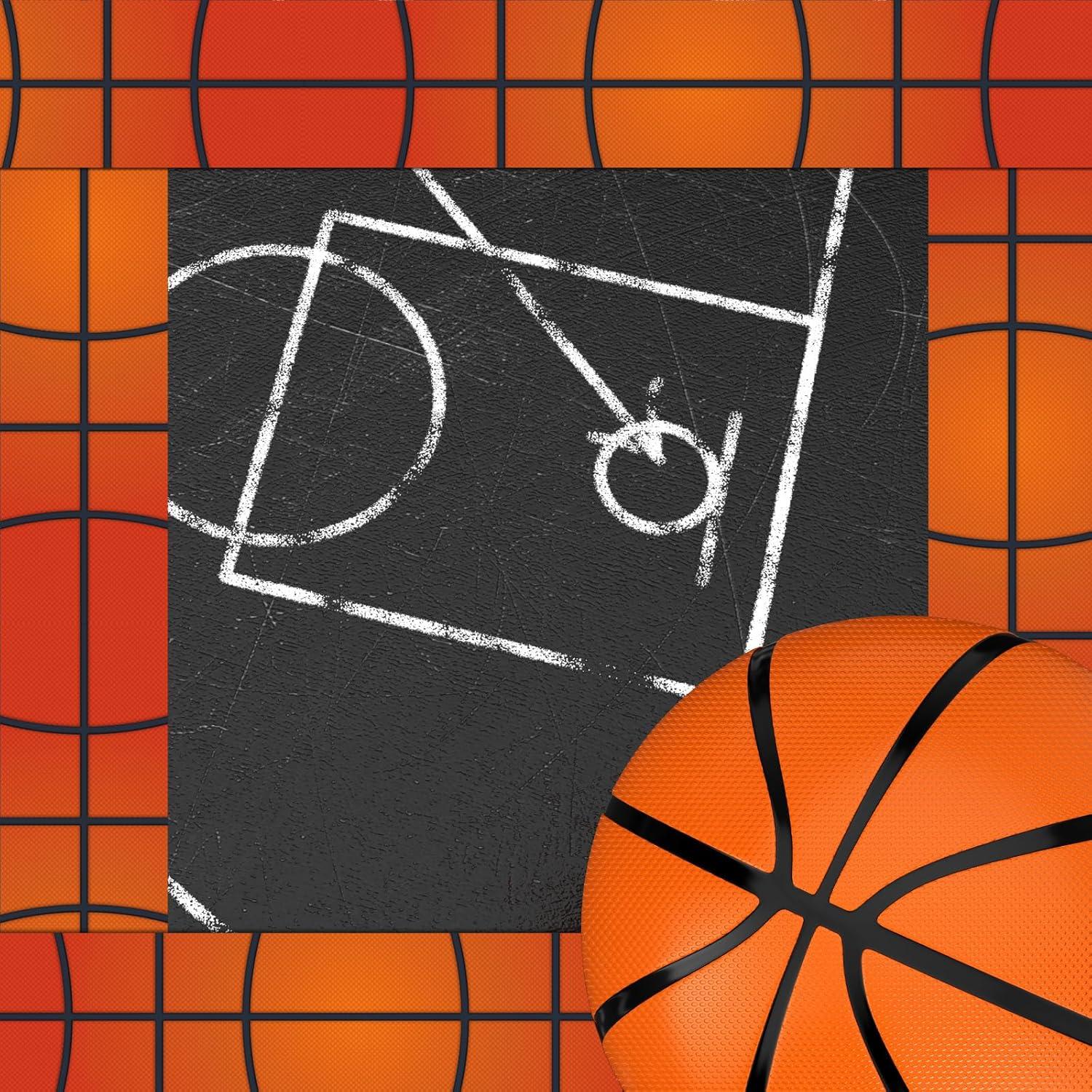 imageWhaline 328ft Baseball Bulletin Board Borders Sport Theme DieCut Bulletin Board Baseball Patterned Rolled Trim Border for Sport Party Back to School Classroom Office Chalkboard DecorationBasketball