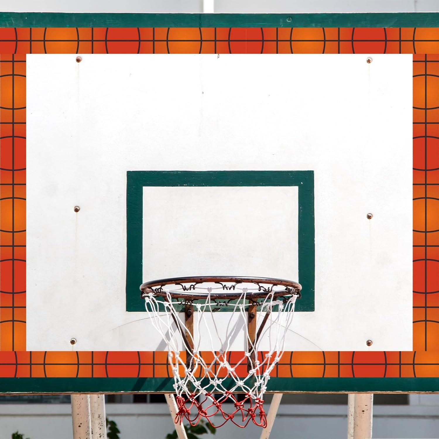 imageWhaline 328ft Baseball Bulletin Board Borders Sport Theme DieCut Bulletin Board Baseball Patterned Rolled Trim Border for Sport Party Back to School Classroom Office Chalkboard DecorationBasketball