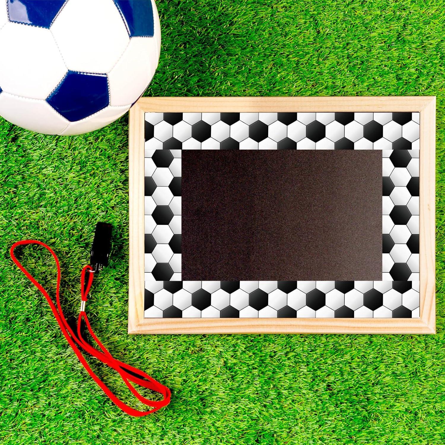 imageWhaline 328ft Baseball Bulletin Board Borders Sport Theme DieCut Bulletin Board Baseball Patterned Rolled Trim Border for Sport Party Back to School Classroom Office Chalkboard DecorationSoccer