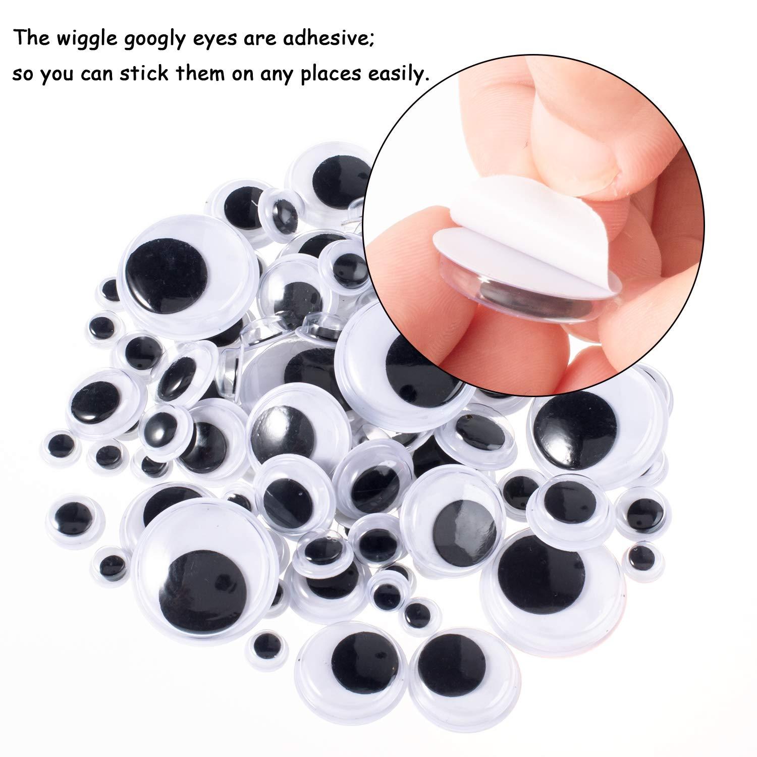 imageWhaline 350 Pcs Christmas Pipe Cleaners Set Including 100 Pcs Brown Craft Chenille Stems 100 Pcs Multi Sized Wiggle Googly Eyes and 150 Pcs Pompoms for Christmas Craft Party DIY Art Supplies