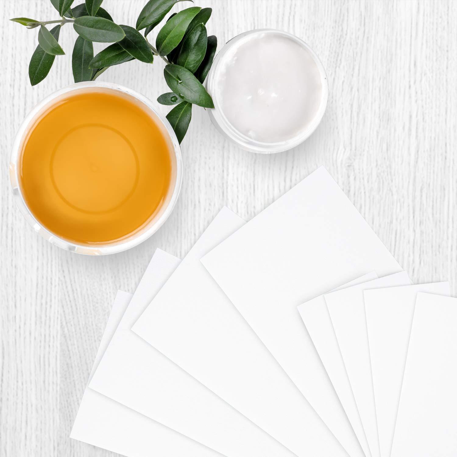 imageWhaline 400 Pieces NonWoven Wax Strips Body and Facial Waxing Strips White MultiSize Hair Removal Muslin Wax Strips Spa Beauty Waxing Strips for Face Arms Legs Underarm Bikini Hair Removal