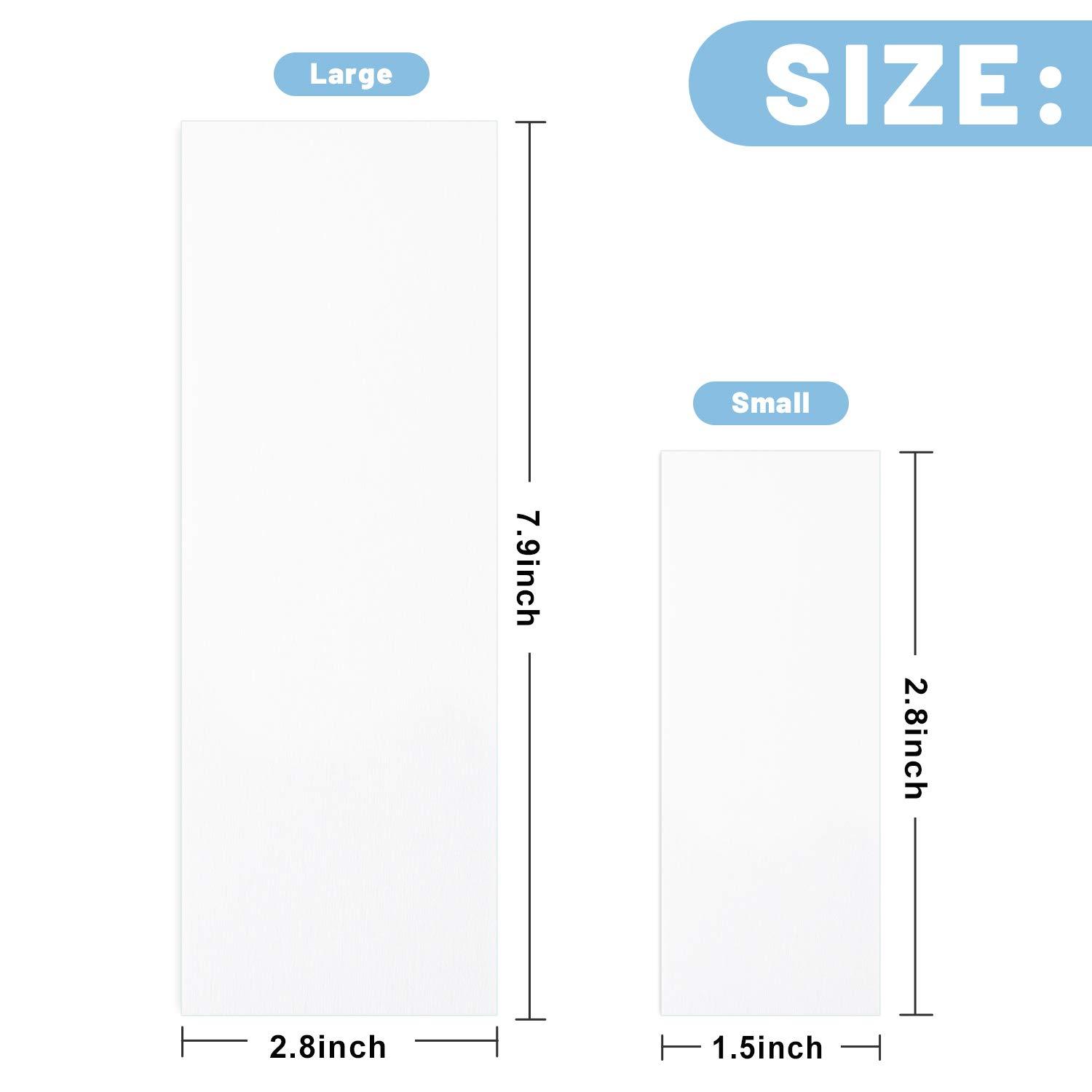 imageWhaline 400 Pieces NonWoven Wax Strips Body and Facial Waxing Strips White MultiSize Hair Removal Muslin Wax Strips Spa Beauty Waxing Strips for Face Arms Legs Underarm Bikini Hair Removal