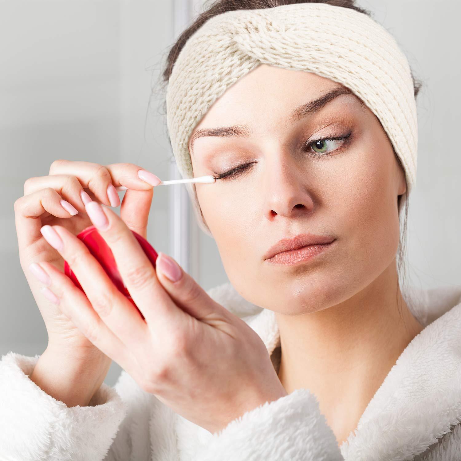 imageWhaline 5 Pieces Winter Knit Headbands Chunky Knit Headbands4 Elastic Turban Head Wraps and 1 Pearl Crochet Hair Band Ear Warmer Crochet Head Wraps for Women Girls AutumnampampWinter ColorsPink