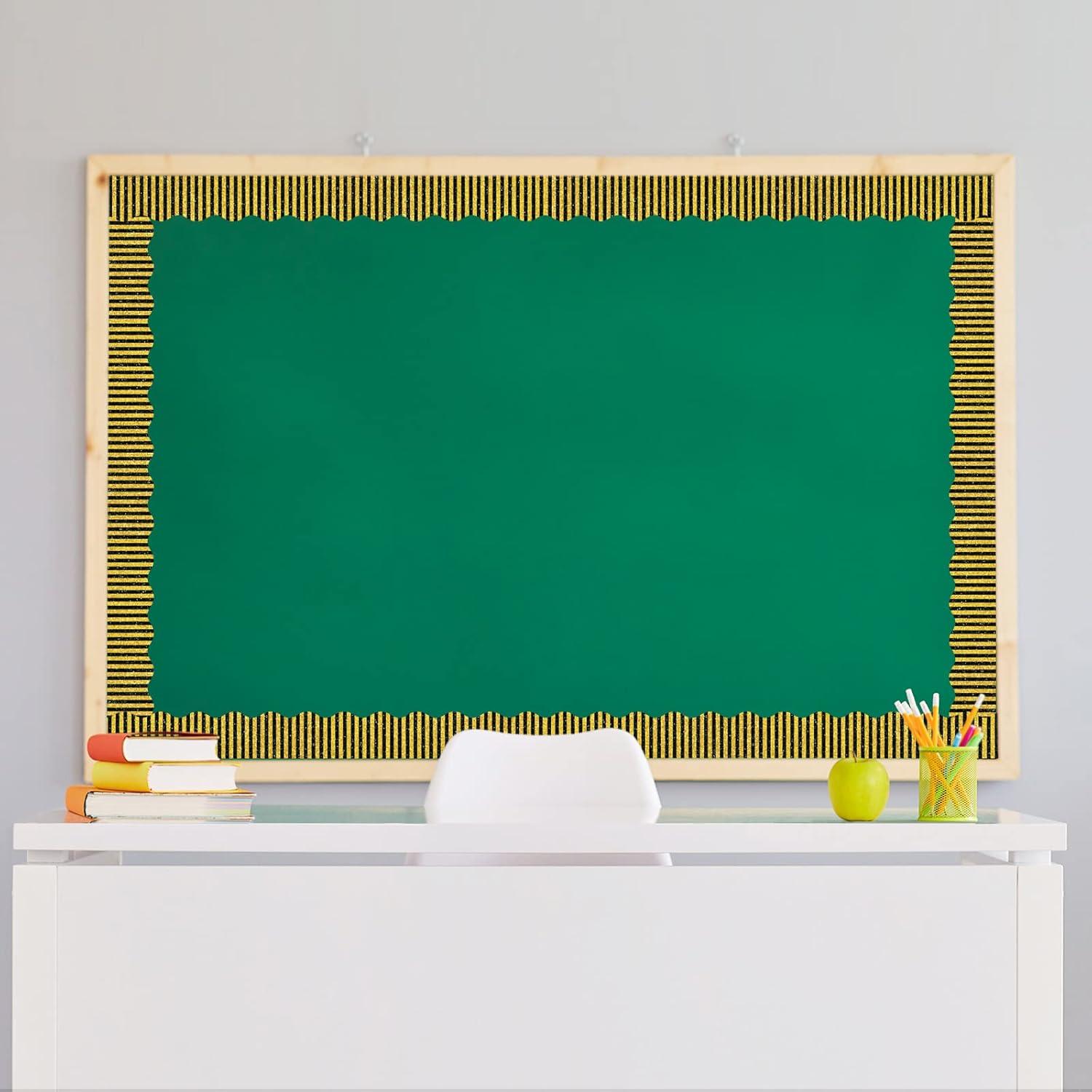 imageWhaline 69Ft Christmas Glitter Bulletin Board Borders 5 Designs Shine Stripe Dot Red Green Gold Merry Christmas Decoration Trim Bulletin Board Stickers for School Classroom Office Party DecorationSummer