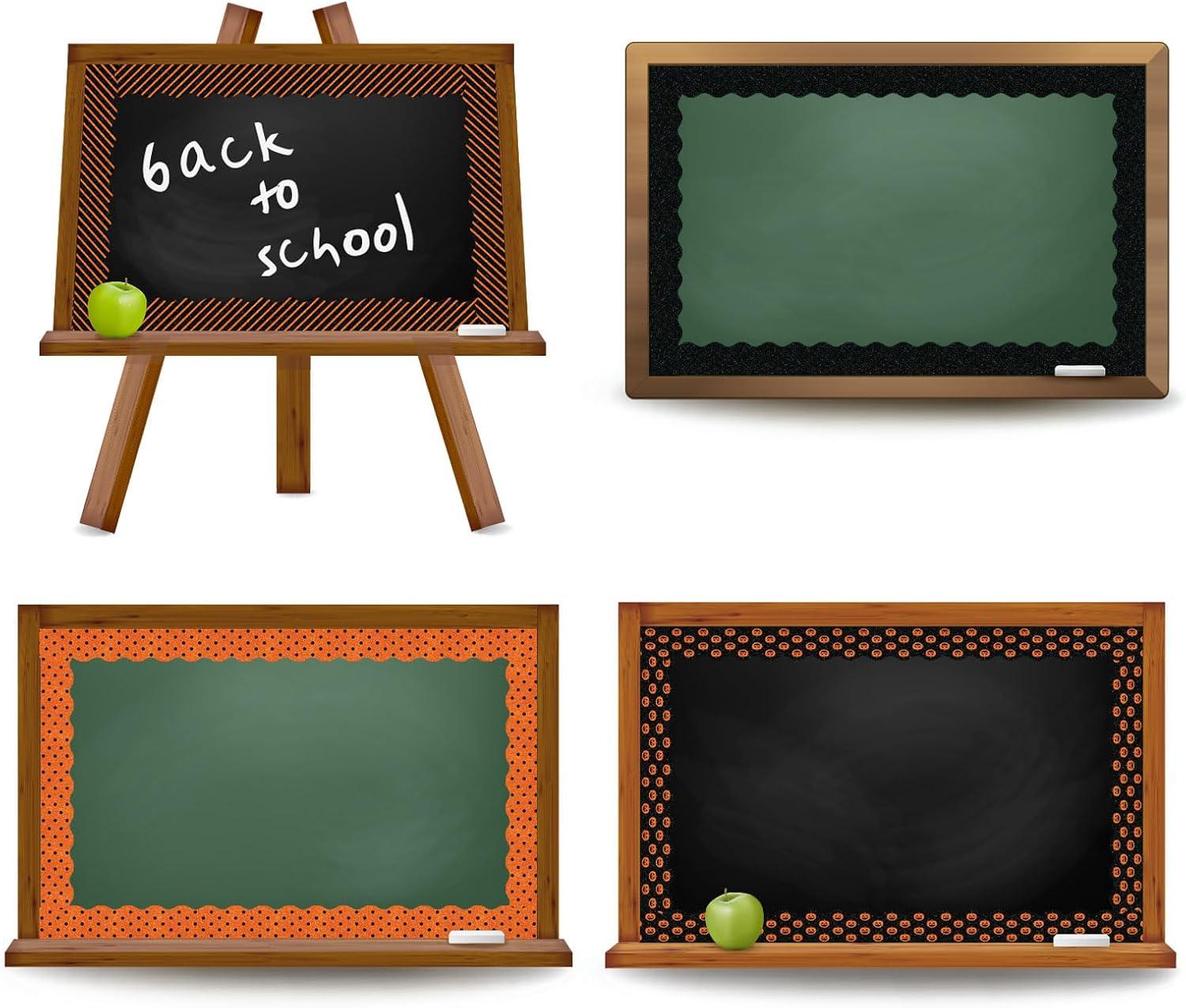 imageWhaline 69Ft Christmas Glitter Bulletin Board Borders 5 Designs Shine Stripe Dot Red Green Gold Merry Christmas Decoration Trim Bulletin Board Stickers for School Classroom Office Party DecorationHalloween Pumpkin