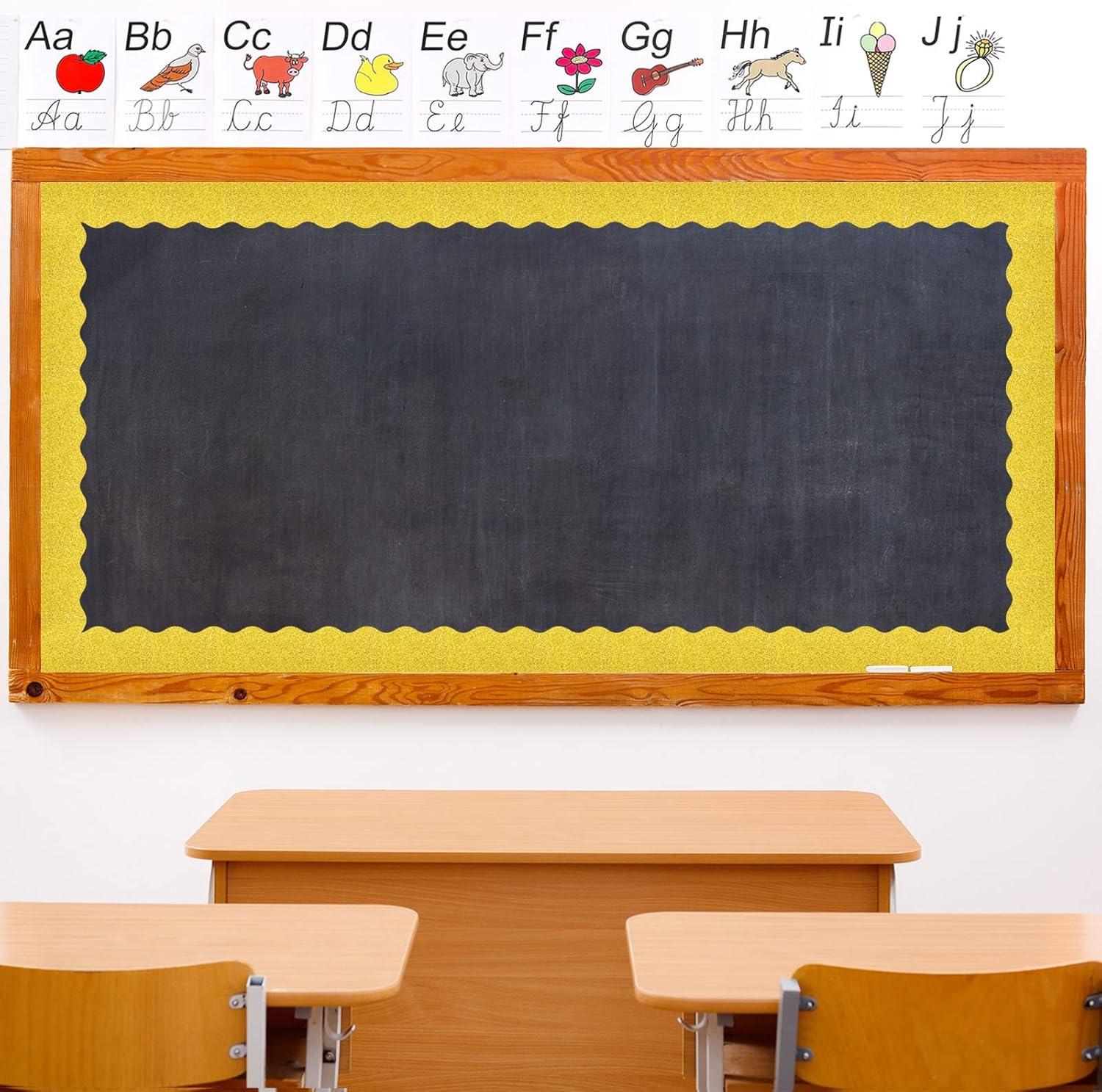 imageWhaline 69Ft Christmas Glitter Bulletin Board Borders 5 Designs Shine Stripe Dot Red Green Gold Merry Christmas Decoration Trim Bulletin Board Stickers for School Classroom Office Party DecorationGraduation Day