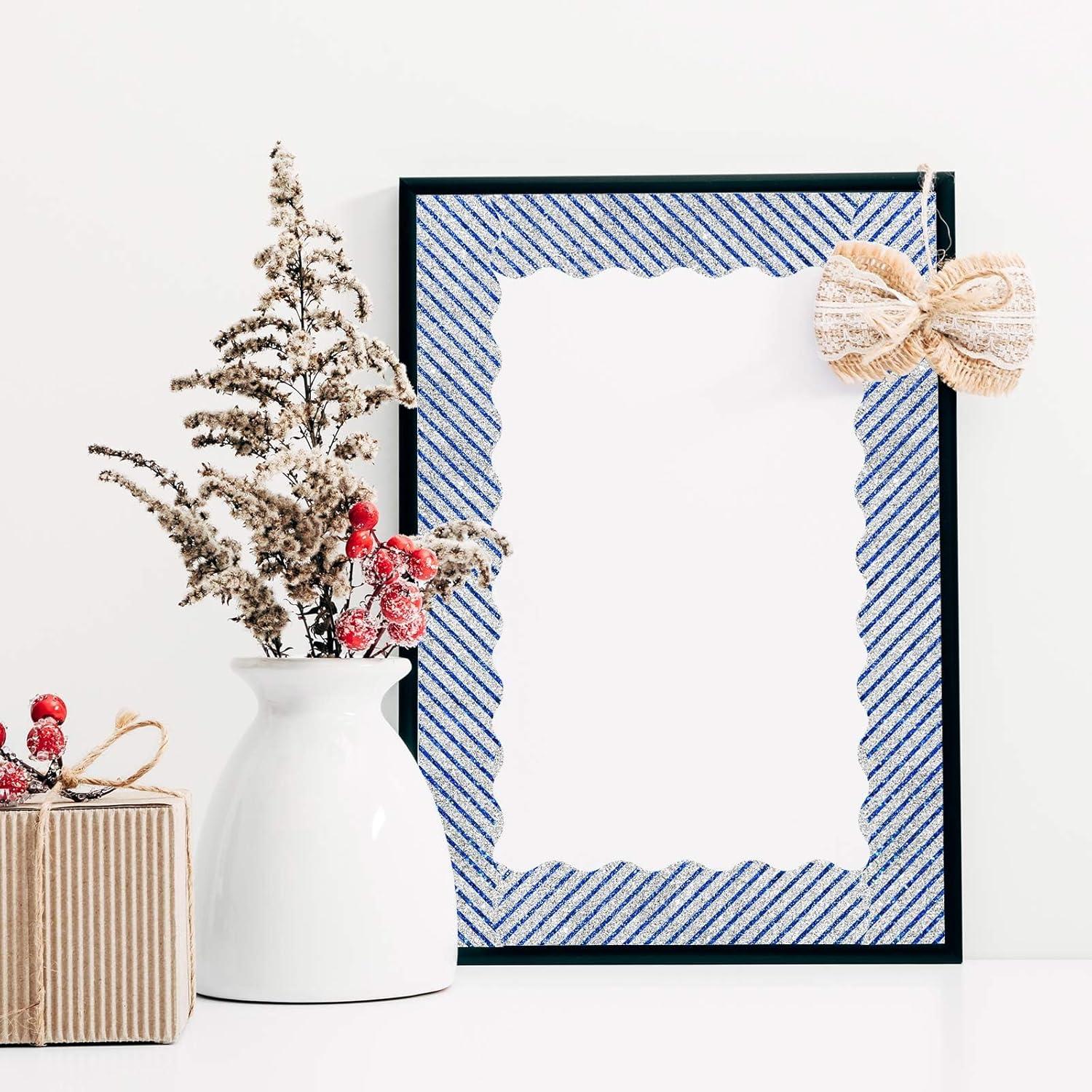 imageWhaline 69Ft Christmas Glitter Bulletin Board Borders 5 Designs Shine Stripe Dot Red Green Gold Merry Christmas Decoration Trim Bulletin Board Stickers for School Classroom Office Party DecorationWinter