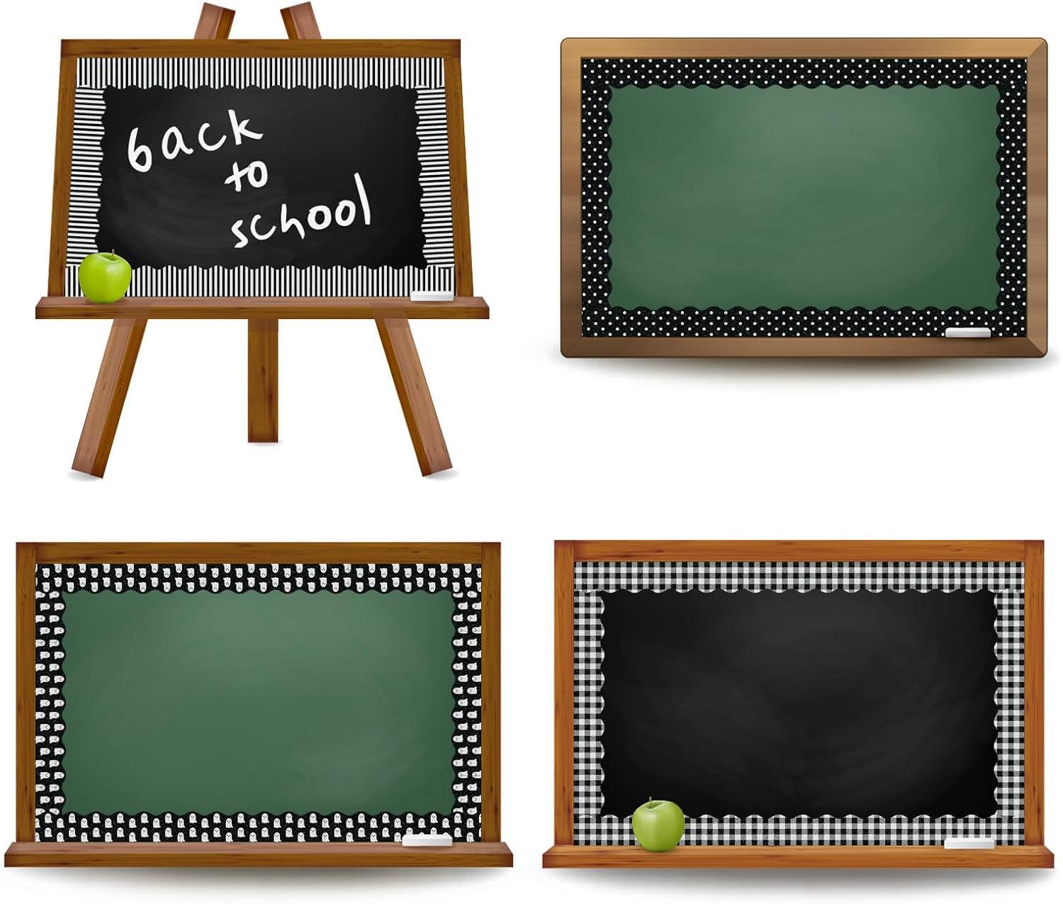 imageWhaline 69Ft Christmas Glitter Bulletin Board Borders 5 Designs Shine Stripe Dot Red Green Gold Merry Christmas Decoration Trim Bulletin Board Stickers for School Classroom Office Party DecorationHalloween Ghost