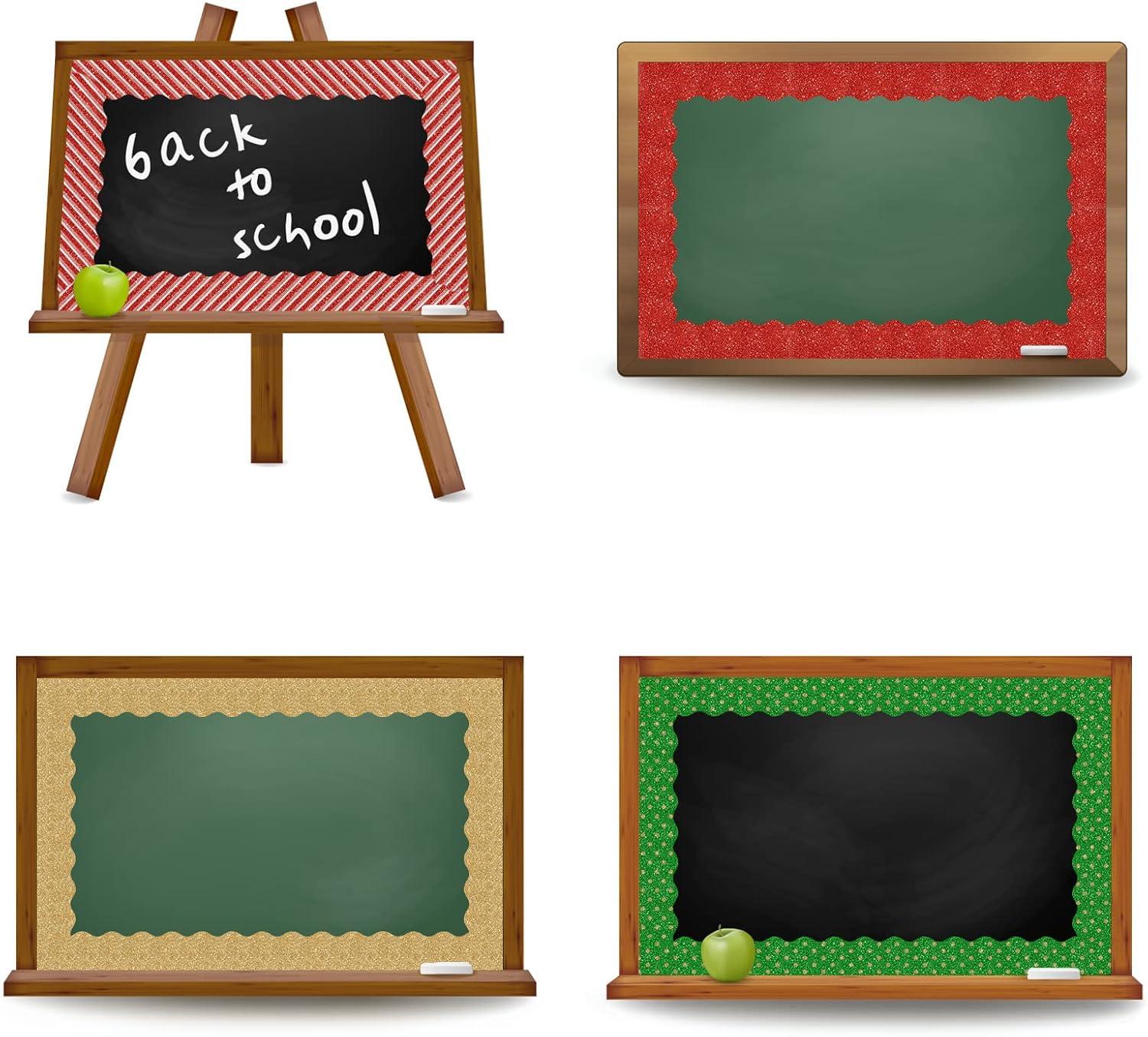 imageWhaline 69Ft Christmas Glitter Bulletin Board Borders 5 Designs Shine Stripe Dot Red Green Gold Merry Christmas Decoration Trim Bulletin Board Stickers for School Classroom Office Party DecorationChristmas