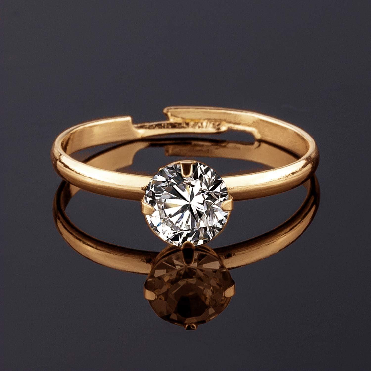 imageWhaline 72Pcs Diamond Rings Adjustable Engagement Rings Rose Gold Wedding Decorations for Wedding Table Decorations Bridal Shower Game and Party FavorsGold