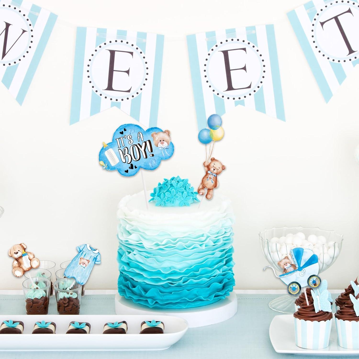 imageWhaline 72Pcs Preppy Cupcake Topper 12 Designs Pink Face Star Lightning Lips Cupcake Picks Preppy Boho Y2k Food Picks with Sticks Glue Point for Girl Birthday Bachelorette Party Supplies Cake DecorBaby Bear