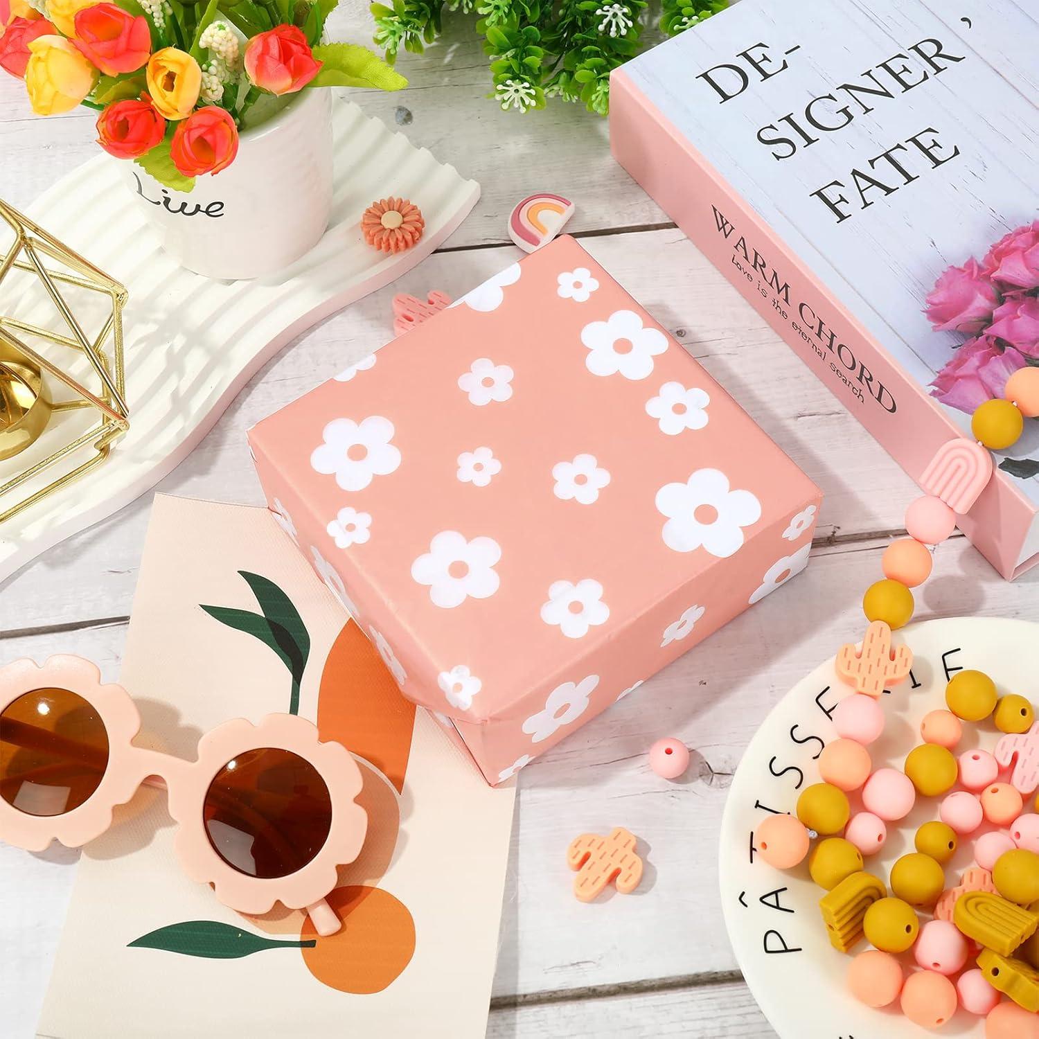 imageWhaline Boho Tissue Paper Funny Face Wrapping Paper Retro Boho Gift Wrapping Tissue Paper Hippie Boho Art Paper Crafts for Home DIY Gift Bags Party Favor Decor 90 Sheet 14 x 20 Inch