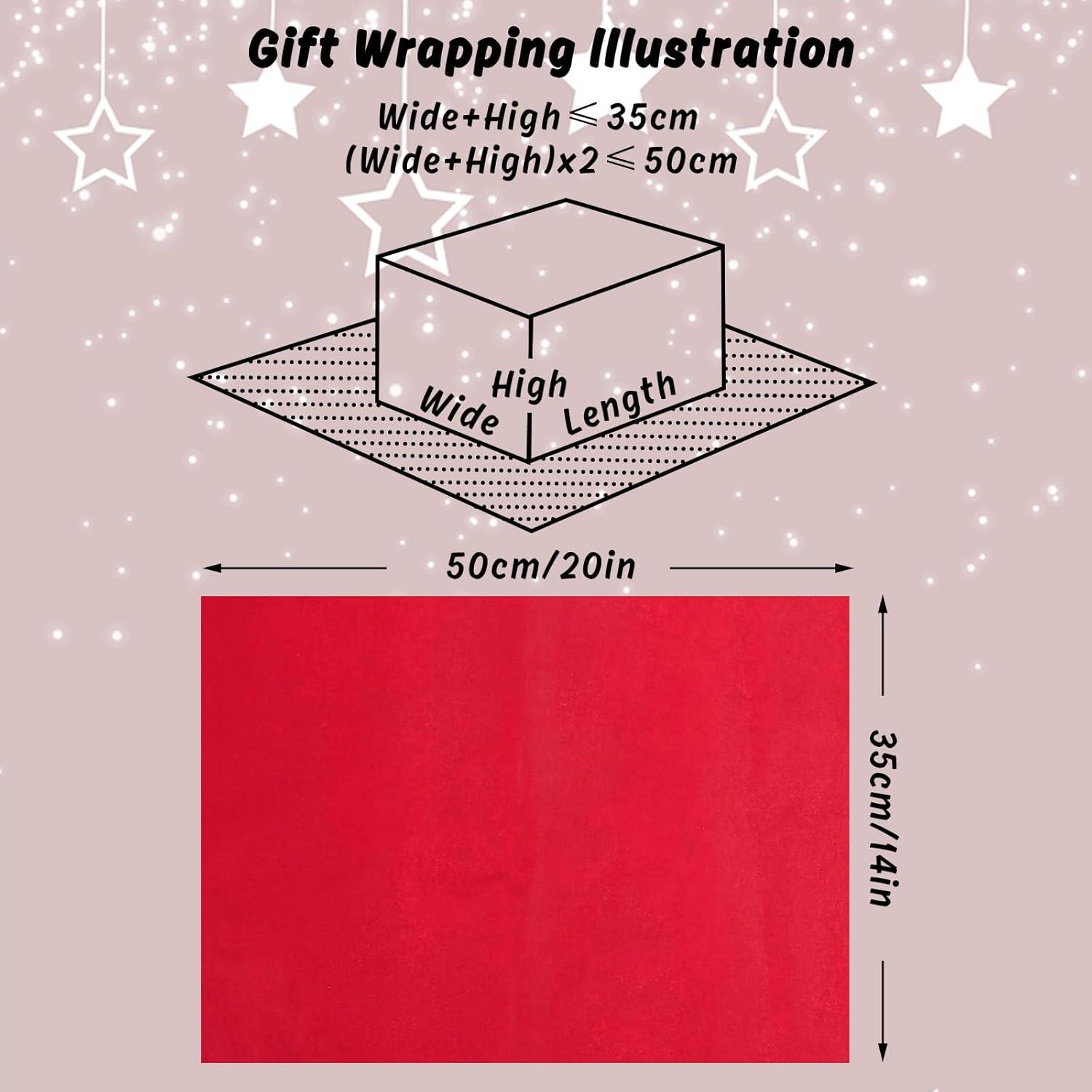 imageWhaline Champagne Pink Tissue Paper Bulk 100 Sheets Metallic Gift Wrapping Paper for Weddings Birthday Party Showers Arts Crafts DIY Christmas Valentines DayChristmas Red