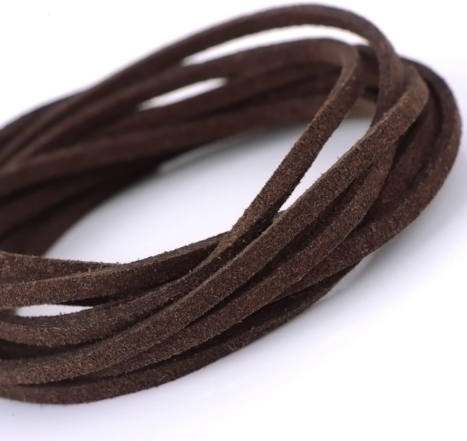 imageWhaline Leather Cord Suede String for Bracelet Necklace Beading Jewelry DIY Handmade Crafts 4 Pieces 4 Colors2mm x 2m