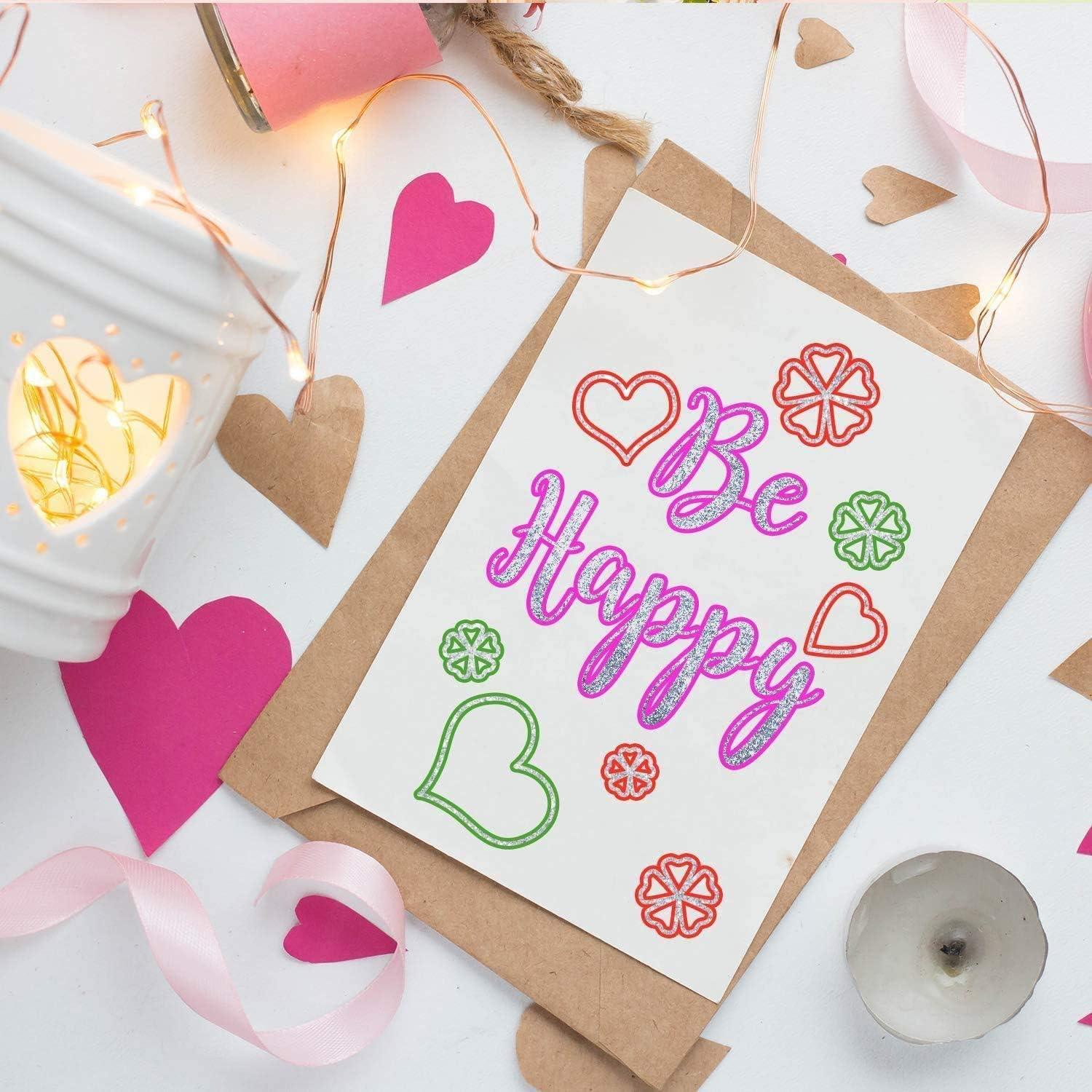 imageWhaline Outline Shimmer Markers 12 Colors Double Line Outline Pens Stocking Stuffers for Teen Girl Gifts Trendy Stuff Glitter Metallic Gel Pens for Birthday Christmas Card Journaling Drawing Crafting