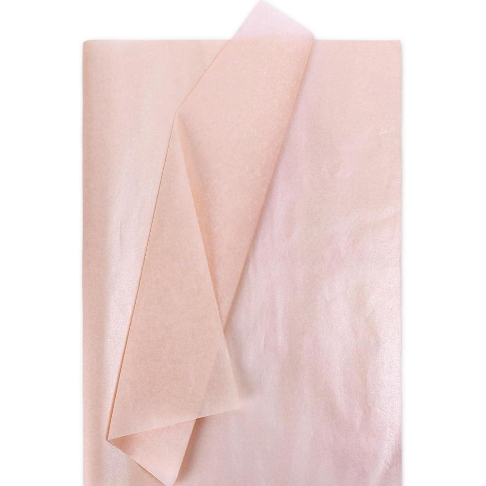 imageWhaline Champagne Pink Tissue Paper Bulk 100 Sheets Metallic Gift Wrapping Paper for Weddings Birthday Party Showers Arts Crafts DIY Christmas Valentines DayChampagne Pink