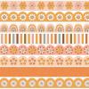imageWhaline 82Ft Boho Bulletin Board Borders Colorful Groovy Boho Flower Rainbow Adhesive Trim Border for School Classroom Office Decoration