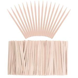 Whaline 400 Pieces Small Wax Sticks Wood Spatulas Applicator Craft Sticks for Hair Eyebrow Removal(400 Count (Pack of 1))