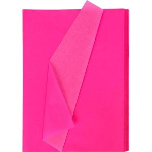 Whaline Champagne Pink Tissue Paper Bulk, 100 Sheets Metallic Gift Wrapping Paper for Weddings, Birthday Party, Showers, Arts Crafts, DIY, Christmas, Valentine’s Day(Hot Pink)