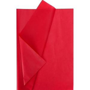 Whaline Champagne Pink Tissue Paper Bulk, 100 Sheets Metallic Gift Wrapping Paper for Weddings, Birthday Party, Showers, Arts Crafts, DIY, Christmas, Valentine’s Day(Christmas Red)