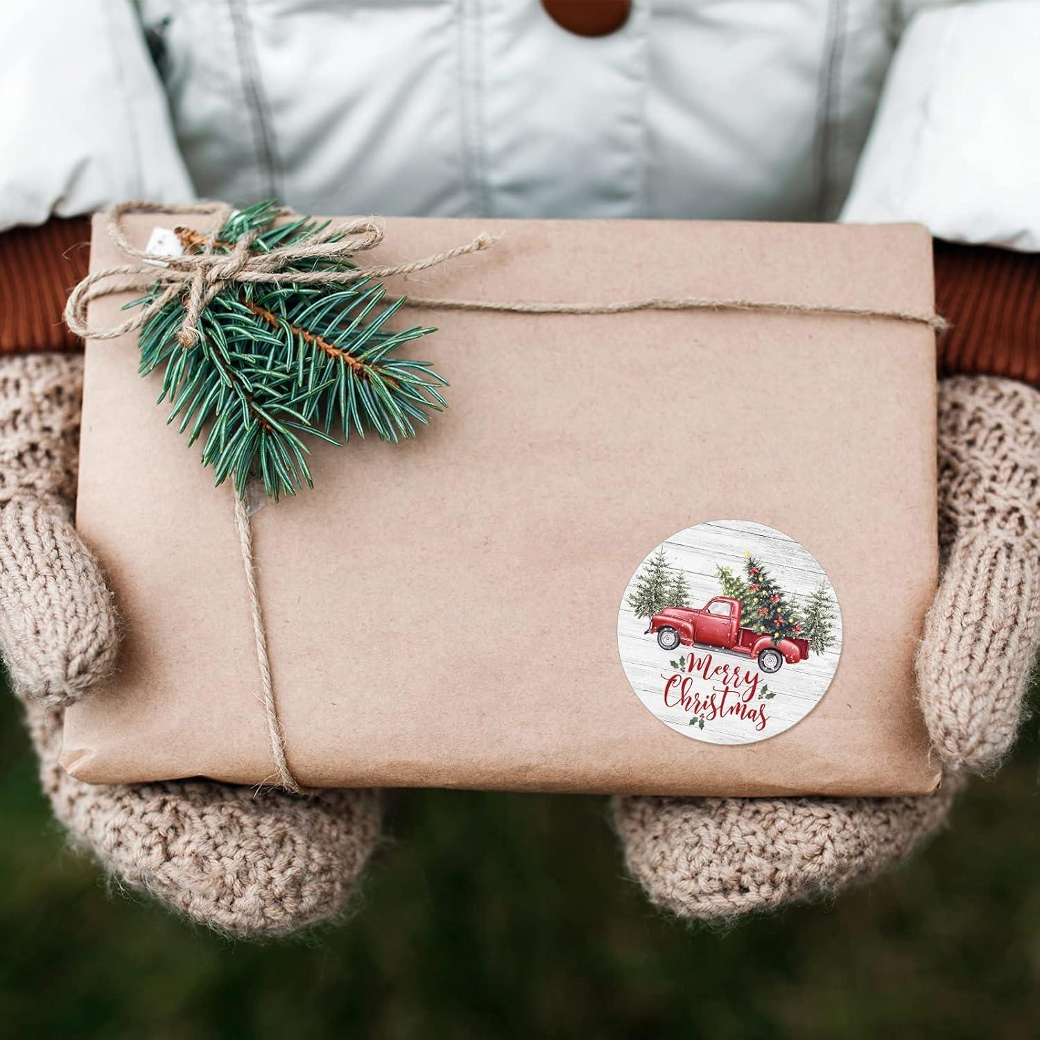 imageWhaline 1000Pcs Fall Thanksgiving Stickers Pumpkin Maple Leaf Autumn Round Stickers Sealing Labels for Thanksgiving Party Gift Supplies 8 DesignChristmas