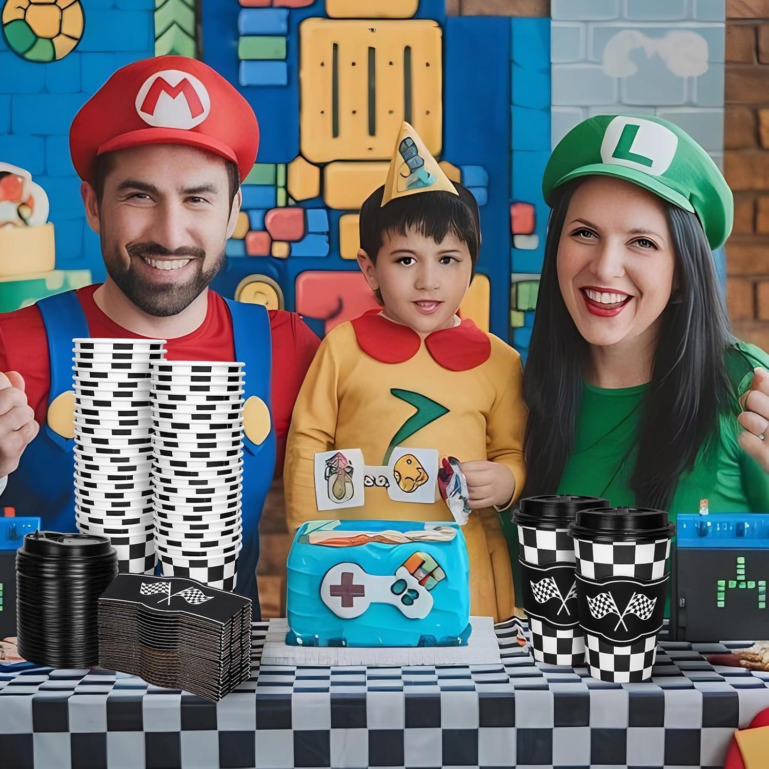 imageWhaline 50Pcs Fall Thanksgiving Pumpkin Disposable Coffee Cups with Lids and Sleeves PinkOrange Pumpkin Paper Drinking Cups for Autumn Restaurant Travel Business SuppliesCheckered Flag