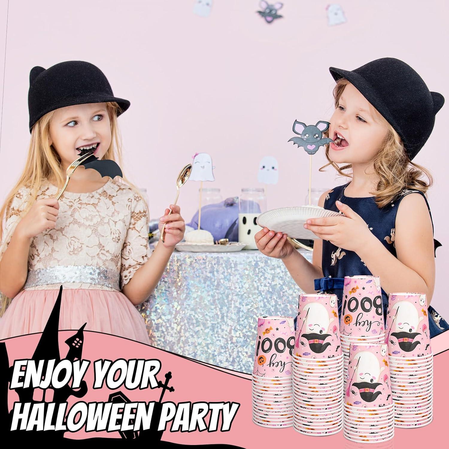 imageWhaline 50Pcs Hello Fall Paper Cups Maple Leaves Disposable Cups Bulk Autumn Thanksgiving Decorative Party Cups for Cold Hot Beverage Drinkware Table Decor Party Supplies 9 OzHalloween