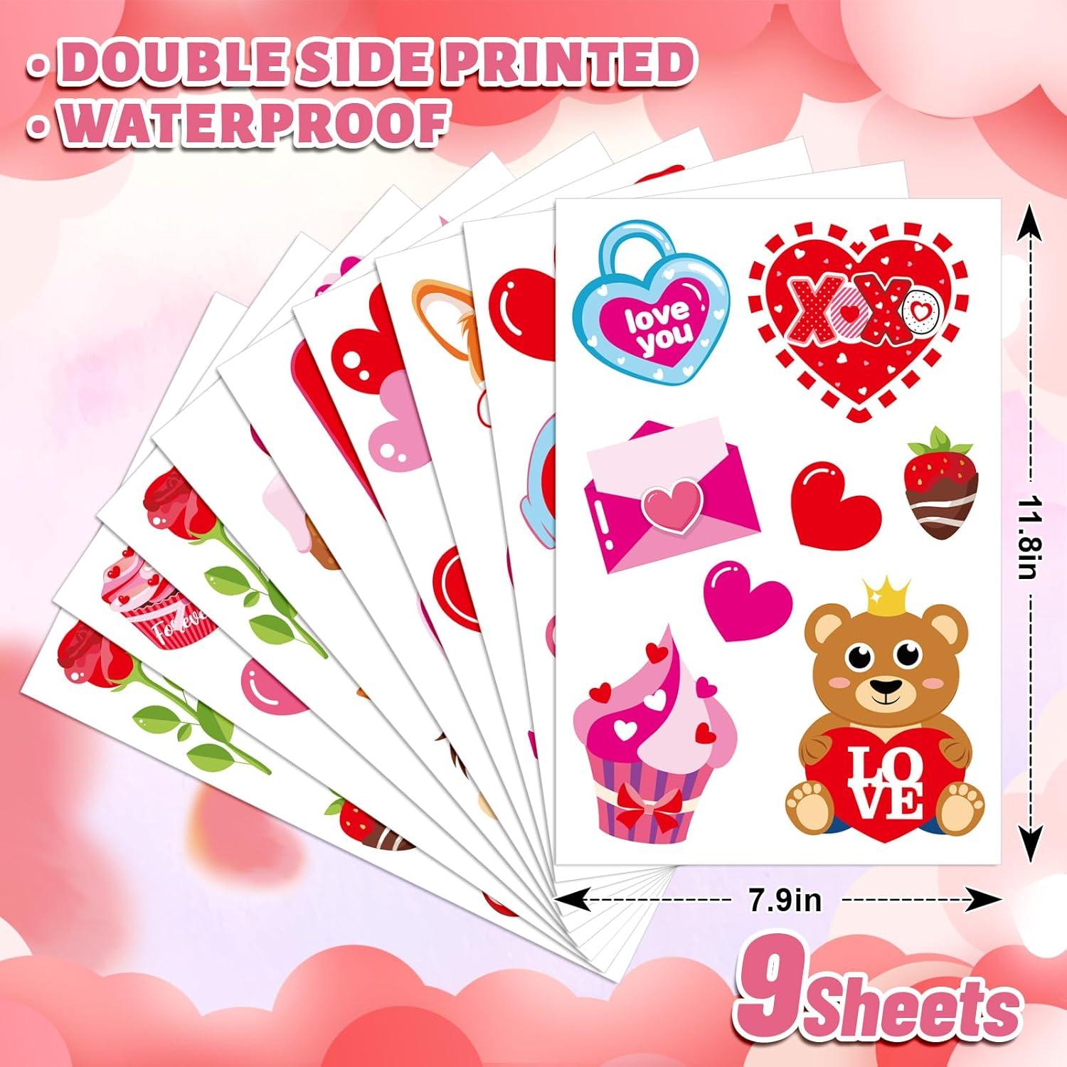 imageWhaline 9 Sheets Happy Fall Thanksgiving Window Clings Autumn Cute Cartoon Window Stickers Static Reusable Glass Decals for Harvest Party Home Classroom Office Decor SuppliesValentines Day