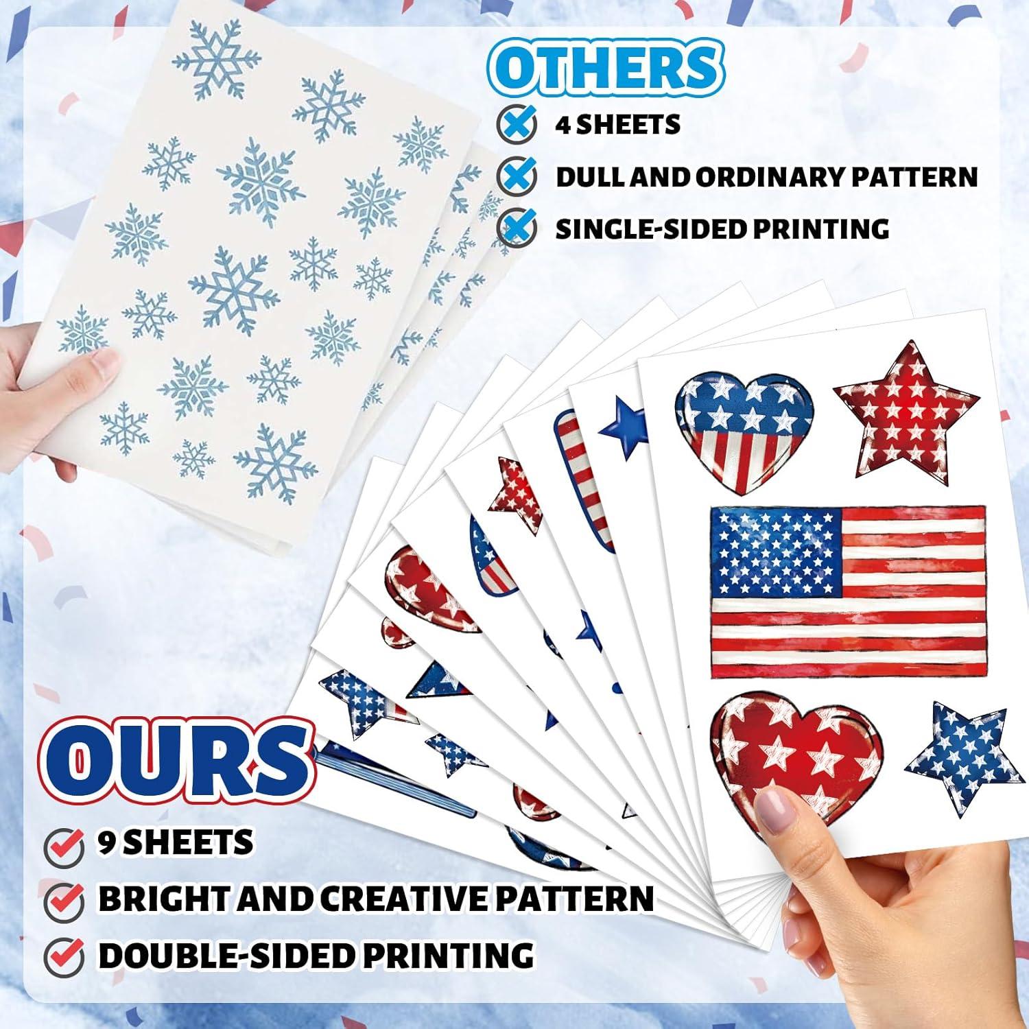 imageWhaline 9 Sheets Happy Fall Thanksgiving Window Clings Autumn Cute Cartoon Window Stickers Static Reusable Glass Decals for Harvest Party Home Classroom Office Decor Supplies4th of July