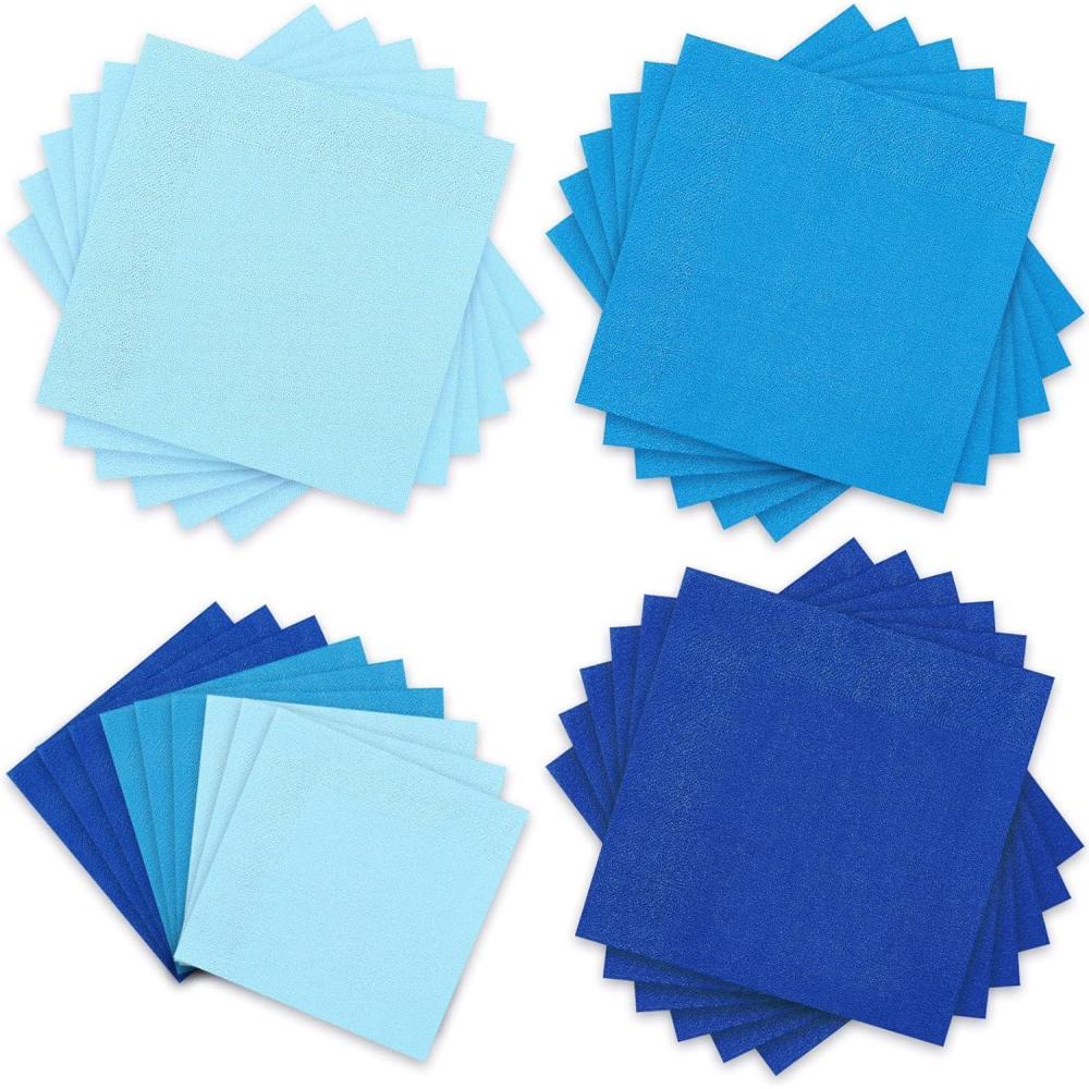 imageWhaline 150 Pack Fall Color Orange Napkins 65 x 65 Inch 3 Colors Disposable Paper Napkins Orange Theme Fall Dinner Napkins for Autumn Thanksgiving Party Celebration Supplies Table DecorationsBlue