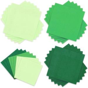 Whaline 150 Pack Fall Color Orange Napkins 6.5 x 6.5 Inch 3 Colors Disposable Paper Napkins Orange Theme Fall Dinner Napkins for Autumn Thanksgiving Party Celebration Supplies Table Decorations(Green)