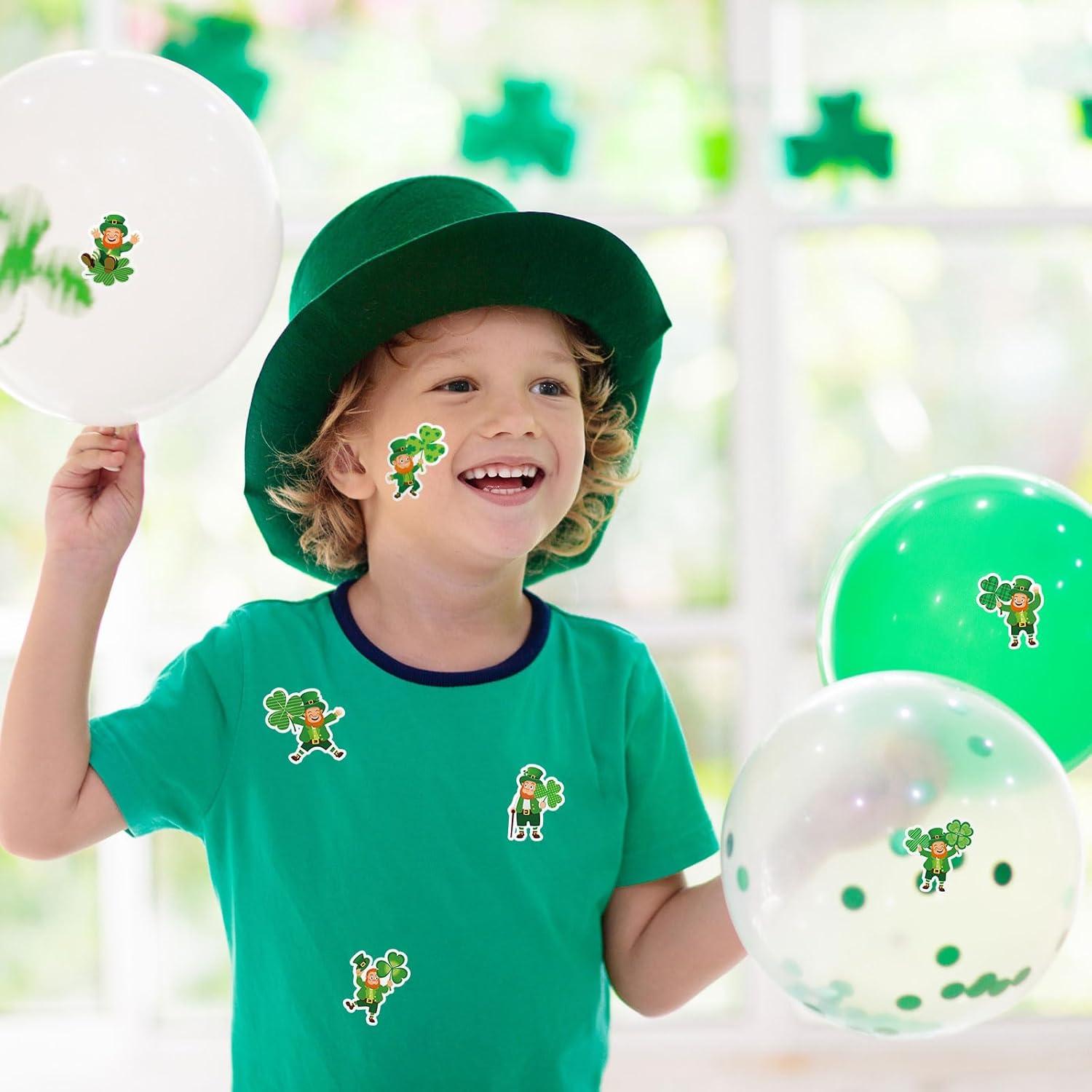 imageWhaline 1000Pcs Fall Pumpkins Stickers for Kids Thanksgiving Fall Cute Pumpkins Sticker with Funny Expressions Cartoon Pumpkin Shape Adhesive Stickers for Autumn Thanksgiving Party Supplies 8 DesignSt Patricks Day