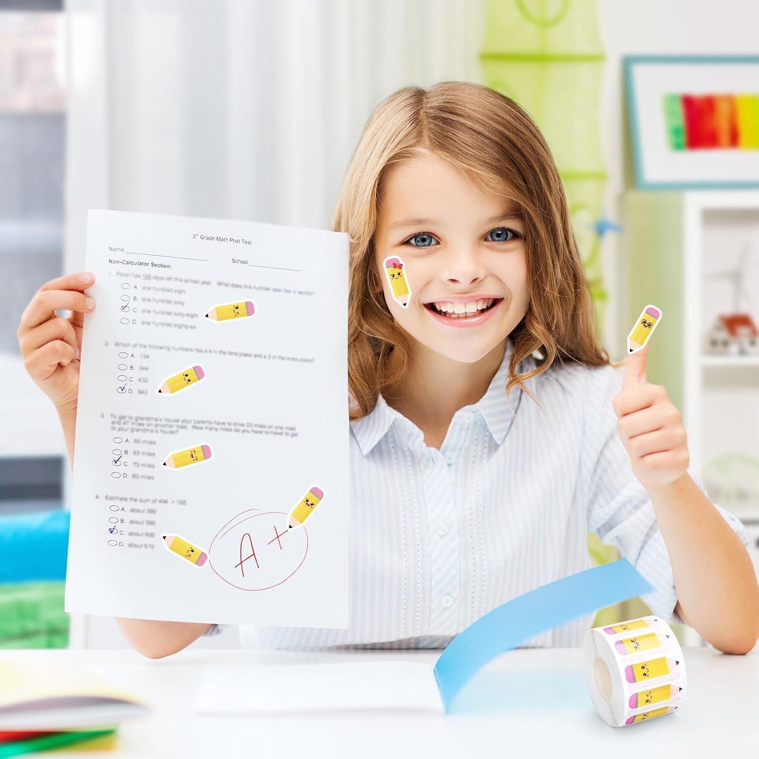 imageWhaline 1000Pcs Fall Thanksgiving Pumpkin Stickers Roll Pumpkin Shaped Decals Colorful Buffalo Plaid Pumpkin Pattern SelfAdhesive Sticker Autumn Sealing Labels for Fall Harvest Party Supply 8 DesignPencil