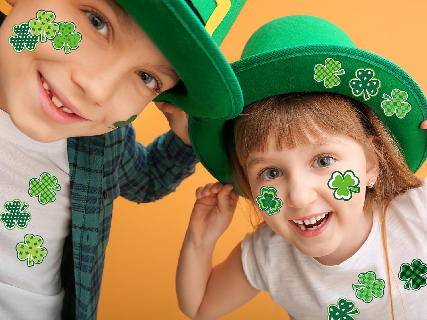 imageWhaline 1000Pcs Fall Thanksgiving Pumpkin Stickers Roll Pumpkin Shaped Decals Colorful Buffalo Plaid Pumpkin Pattern SelfAdhesive Sticker Autumn Sealing Labels for Fall Harvest Party Supply 8 DesignShamrock