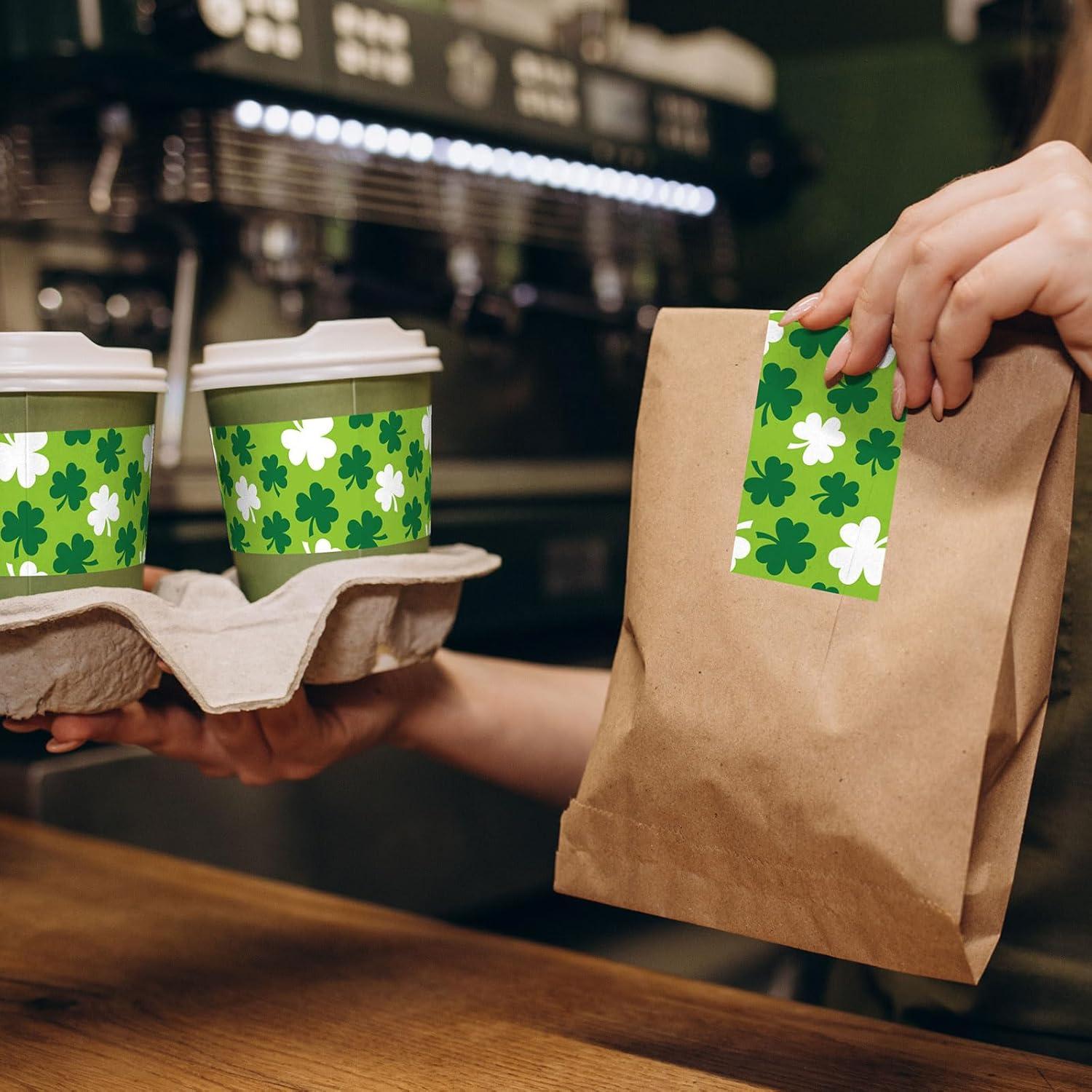 imageWhaline 109 Yard Halloween Packaging Tape Black Spider Web Bat Spider Pattern Tape Waterproof Shipping Tape for Small Business DIY Crafts Box Carton DecorShamrock