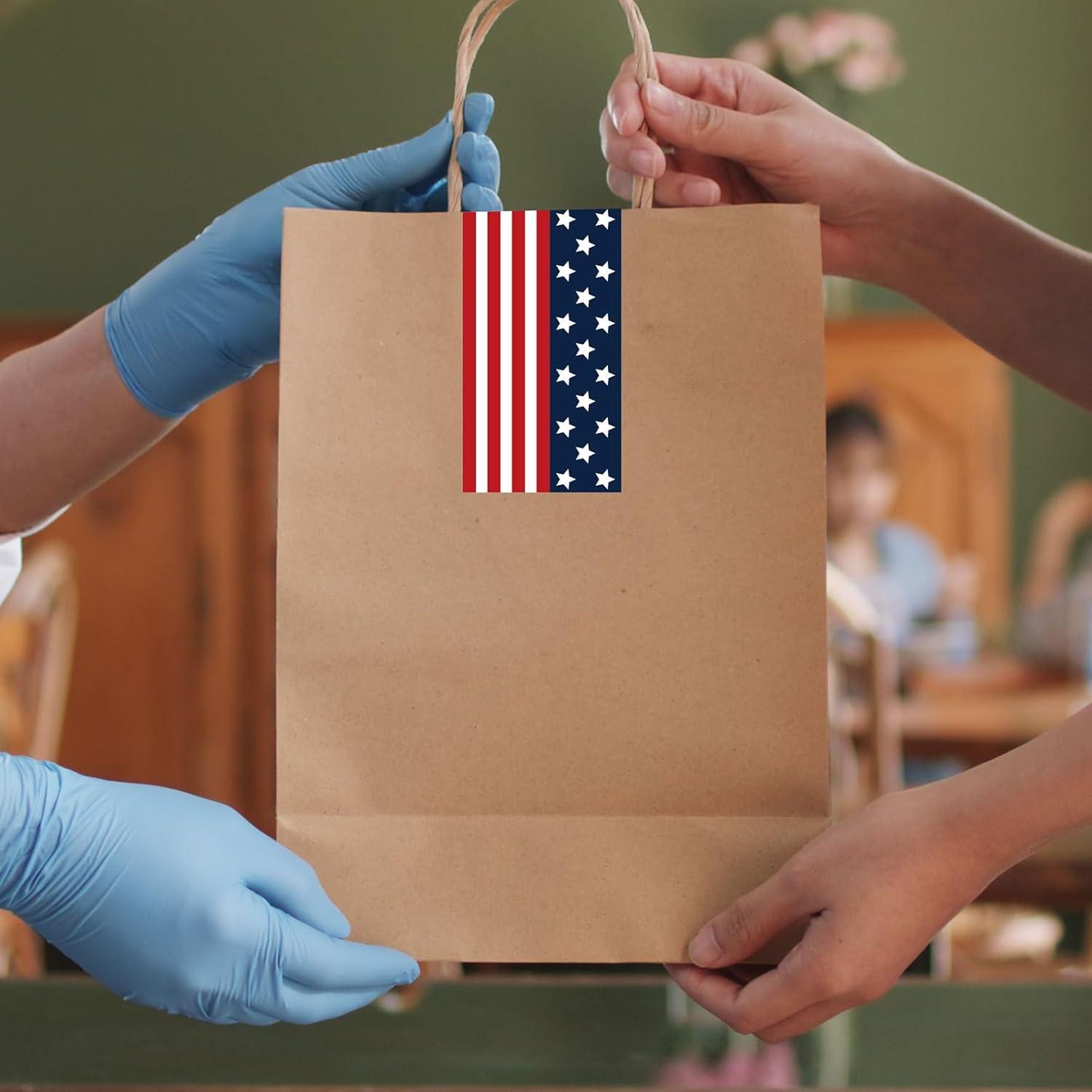 imageWhaline 109 Yard Halloween Packaging Tape Black Spider Web Bat Spider Pattern Tape Waterproof Shipping Tape for Small Business DIY Crafts Box Carton DecorPatriotic