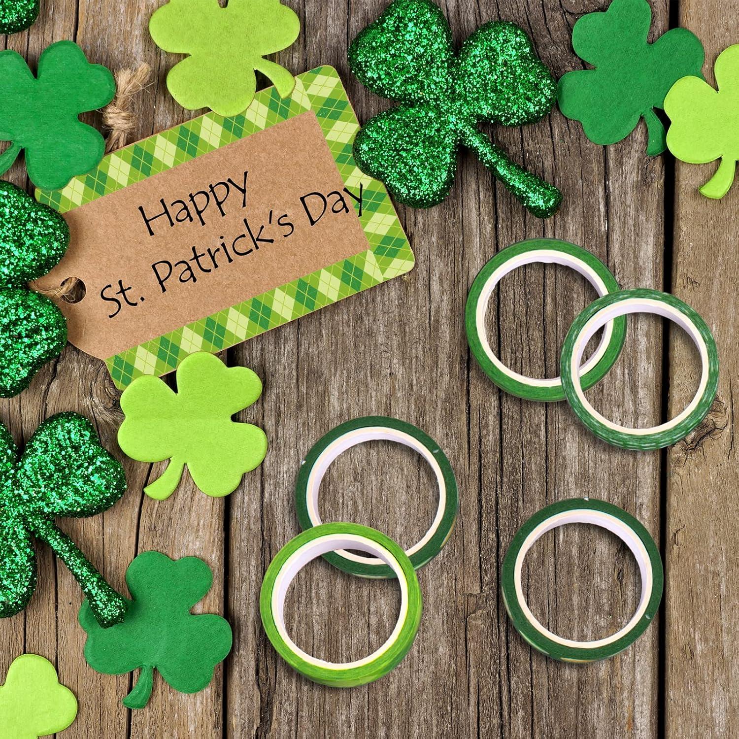 imageWhaline 12 Rolls Halloween Bloody Washi Tapes Blood Spatter Spooky Bloodstain Skull Ghost Masking Tapes 15mm Scary Bloody Washi Tape Set for Scrapbook Journal DIY Craft Gift Wrapping 164FtSt Patricks Day