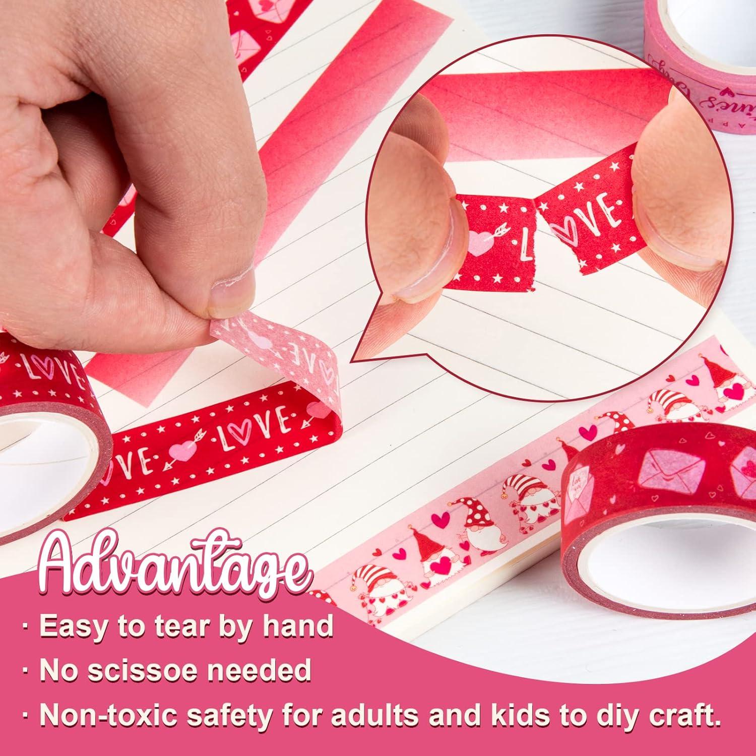 imageWhaline 12 Rolls Halloween Bloody Washi Tapes Blood Spatter Spooky Bloodstain Skull Ghost Masking Tapes 15mm Scary Bloody Washi Tape Set for Scrapbook Journal DIY Craft Gift Wrapping 164FtValentines Day