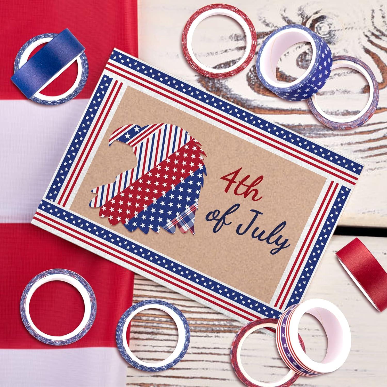 imageWhaline 12 Rolls Halloween Bloody Washi Tapes Blood Spatter Spooky Bloodstain Skull Ghost Masking Tapes 15mm Scary Bloody Washi Tape Set for Scrapbook Journal DIY Craft Gift Wrapping 164Ft4th of July