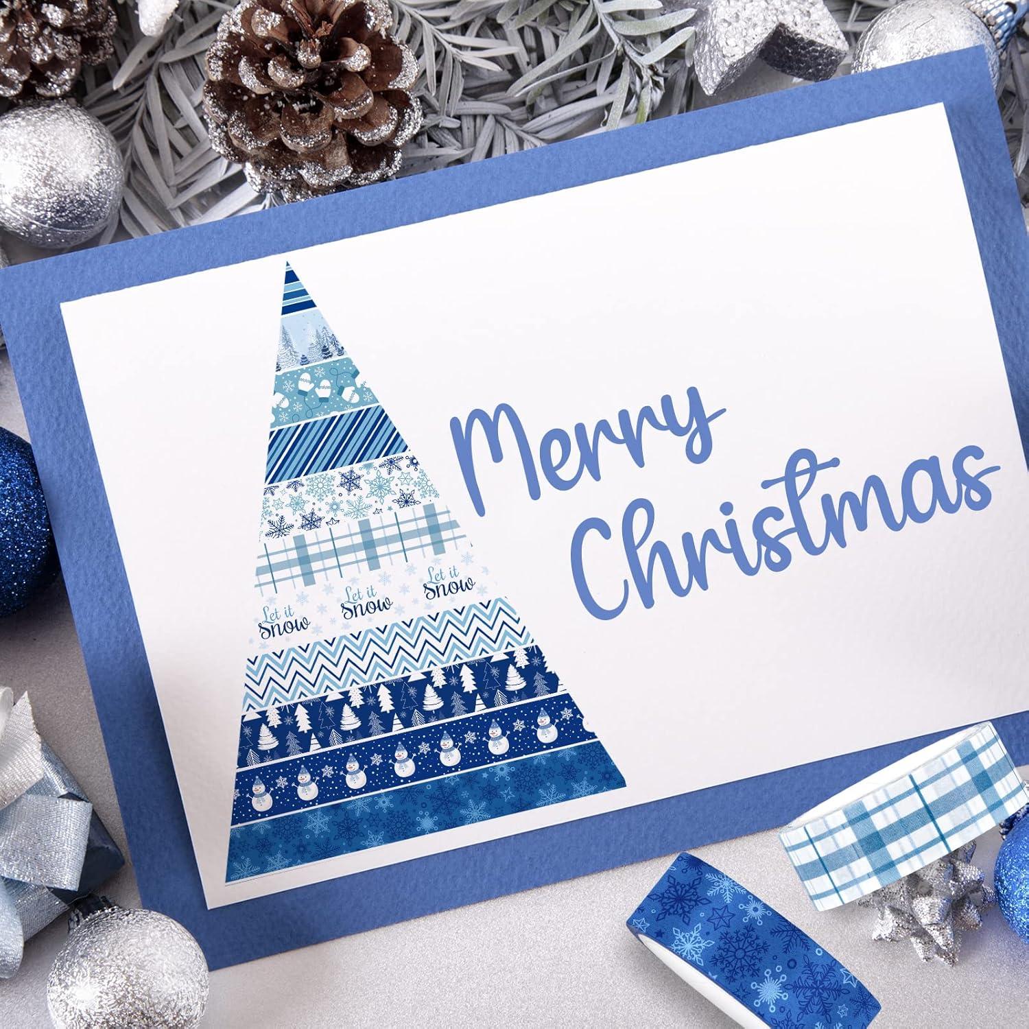 imageWhaline 12 Rolls Halloween Bloody Washi Tapes Blood Spatter Spooky Bloodstain Skull Ghost Masking Tapes 15mm Scary Bloody Washi Tape Set for Scrapbook Journal DIY Craft Gift Wrapping 164FtWinter