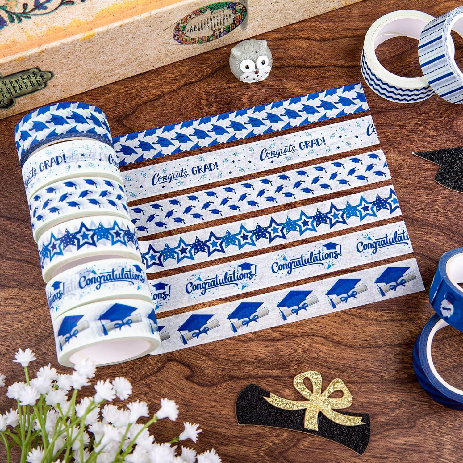 imageWhaline 12 Rolls Halloween Bloody Washi Tapes Blood Spatter Spooky Bloodstain Skull Ghost Masking Tapes 15mm Scary Bloody Washi Tape Set for Scrapbook Journal DIY Craft Gift Wrapping 164FtGraduation