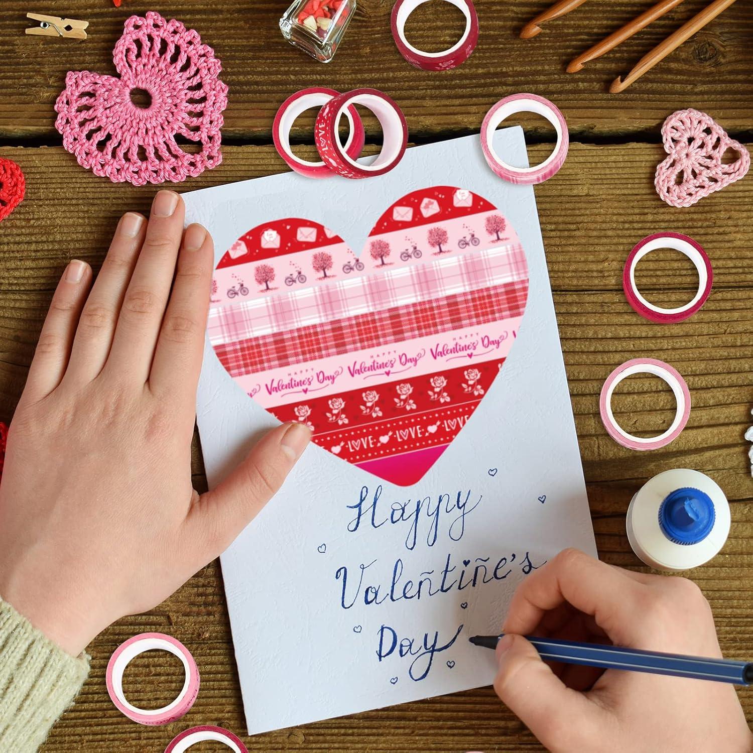 imageWhaline 12 Rolls Halloween Bloody Washi Tapes Blood Spatter Spooky Bloodstain Skull Ghost Masking Tapes 15mm Scary Bloody Washi Tape Set for Scrapbook Journal DIY Craft Gift Wrapping 164FtValentines Day